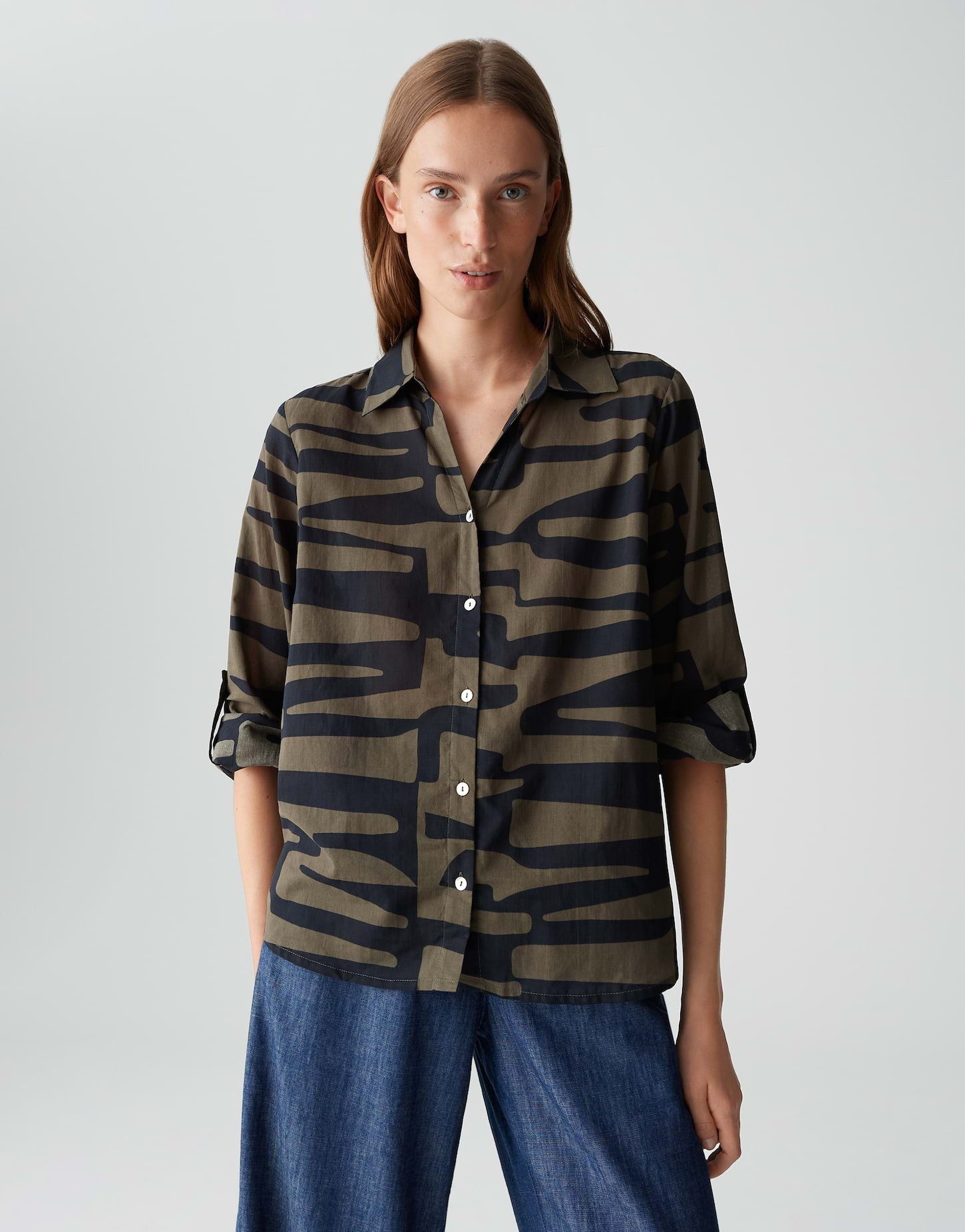 Langarmbluse FUMANI JUNGLE aus Cotton Voile