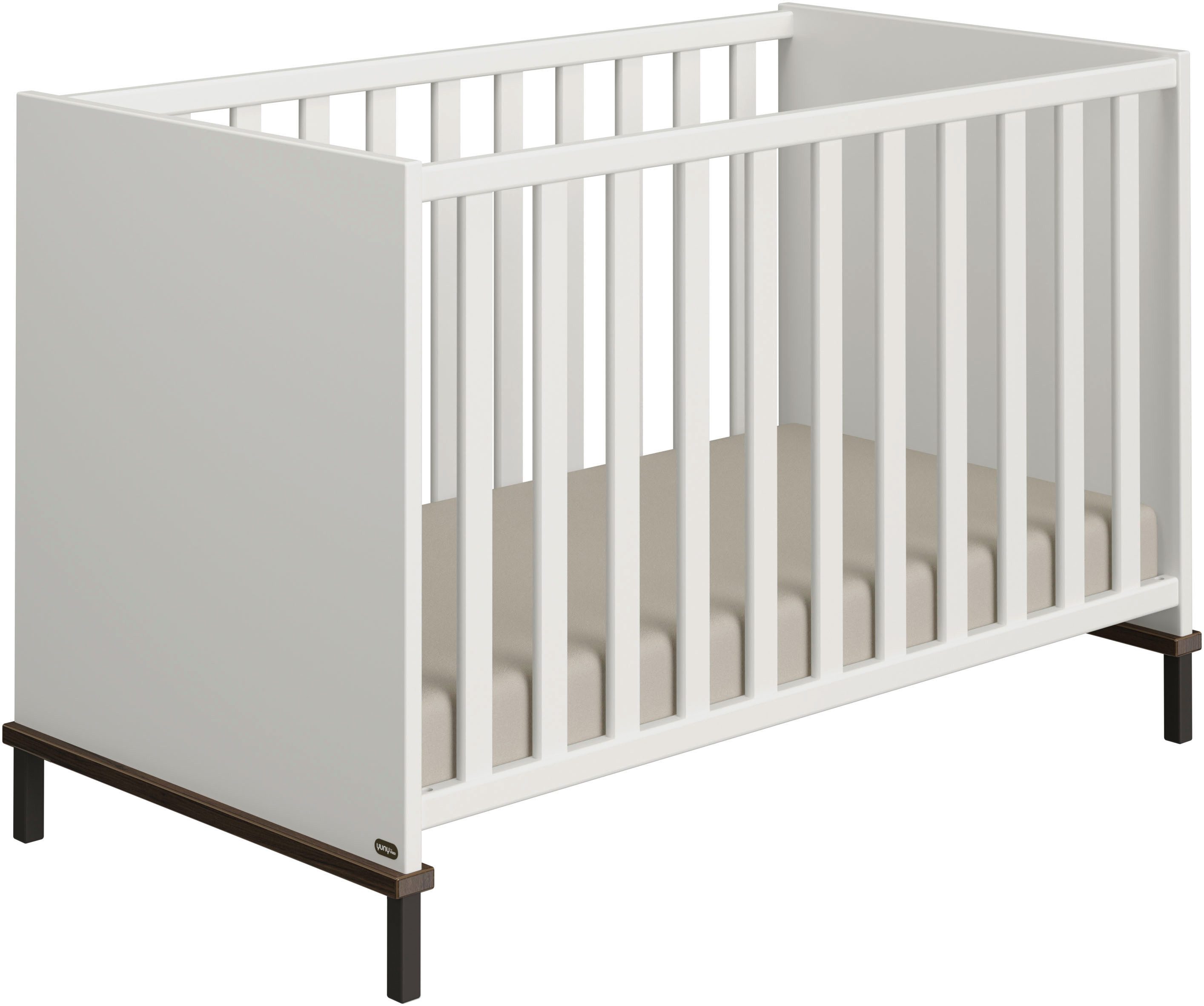 Babybett LOVELY ALIV höhenverstellbar, umbaubar zum Juniorbett