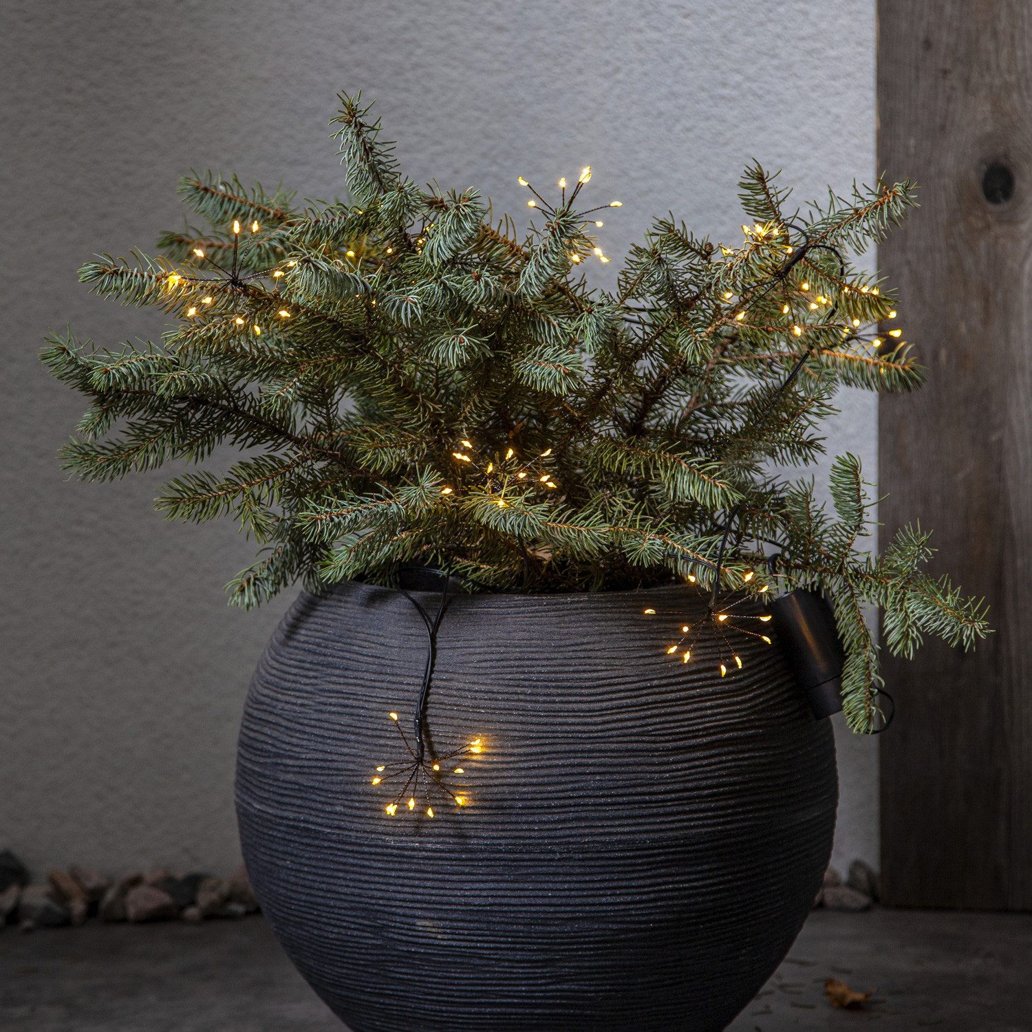 MARELIDA LED-Lichterkette LED Lichterkette Blume 96 Tautropfen LED 8 Blüten Batterie 2,1m Timer, 96-flammig