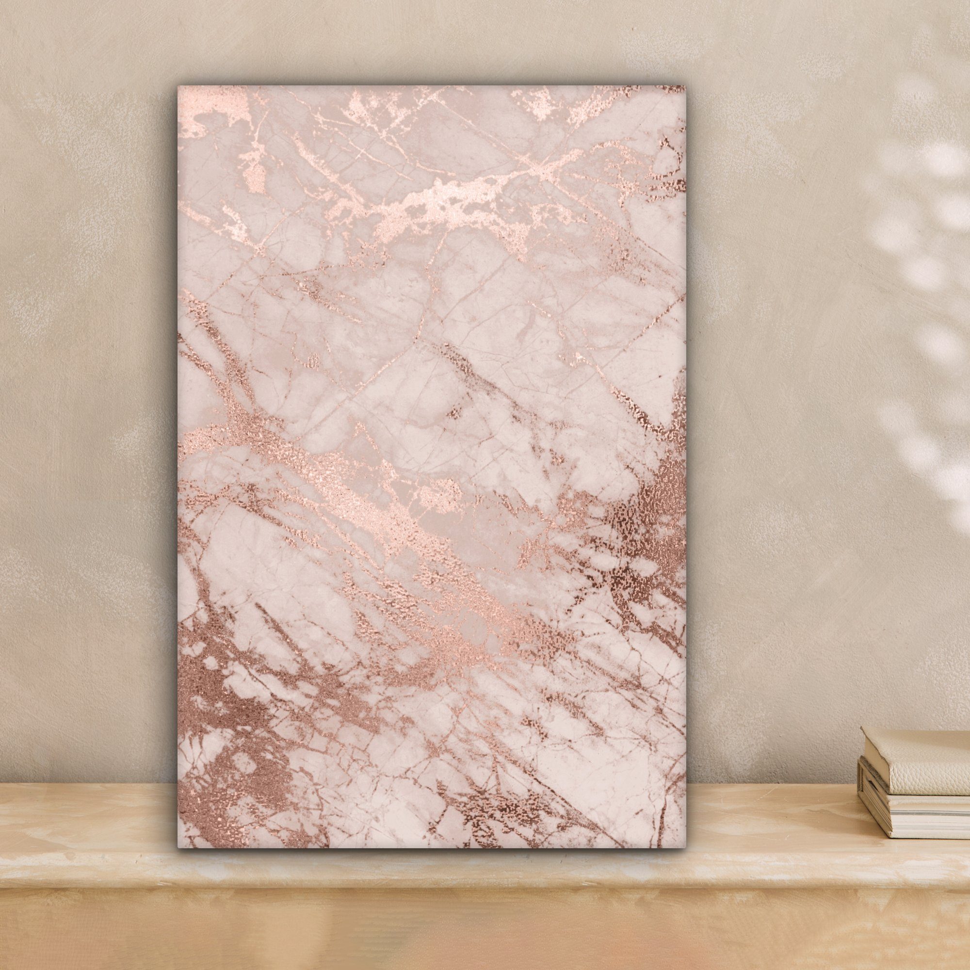 OneMillionCanvasses® Leinwandbild Marmor - Rosa - günstig online kaufen