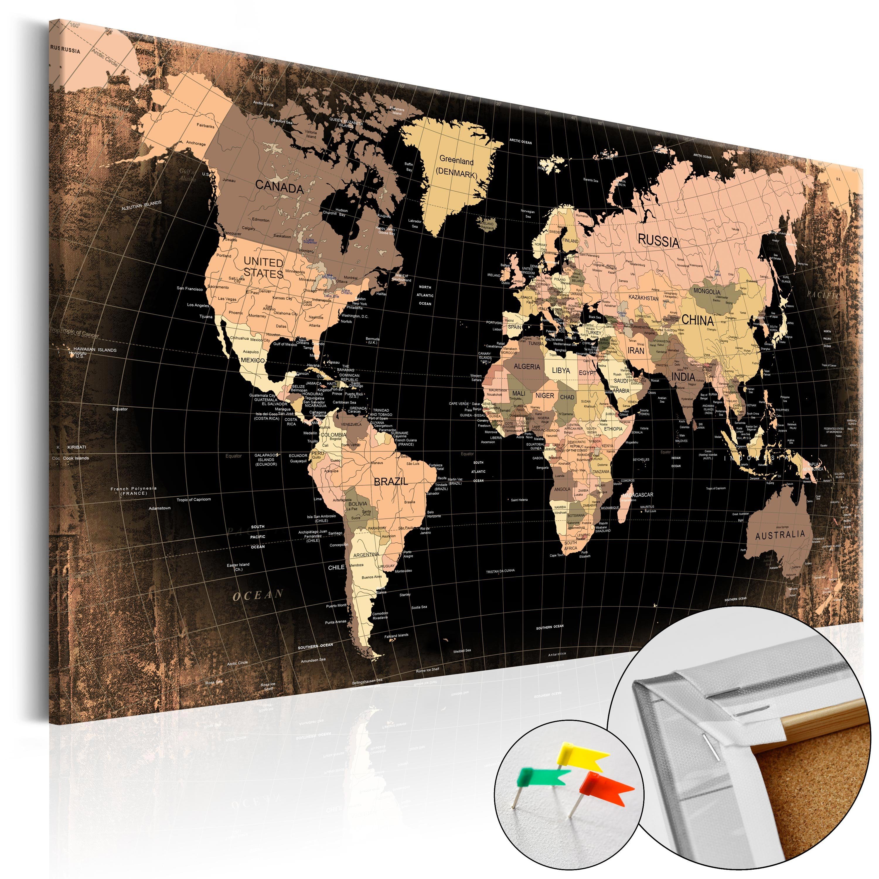 Artgeist Pinnwand Planet Earth [Cork Map]