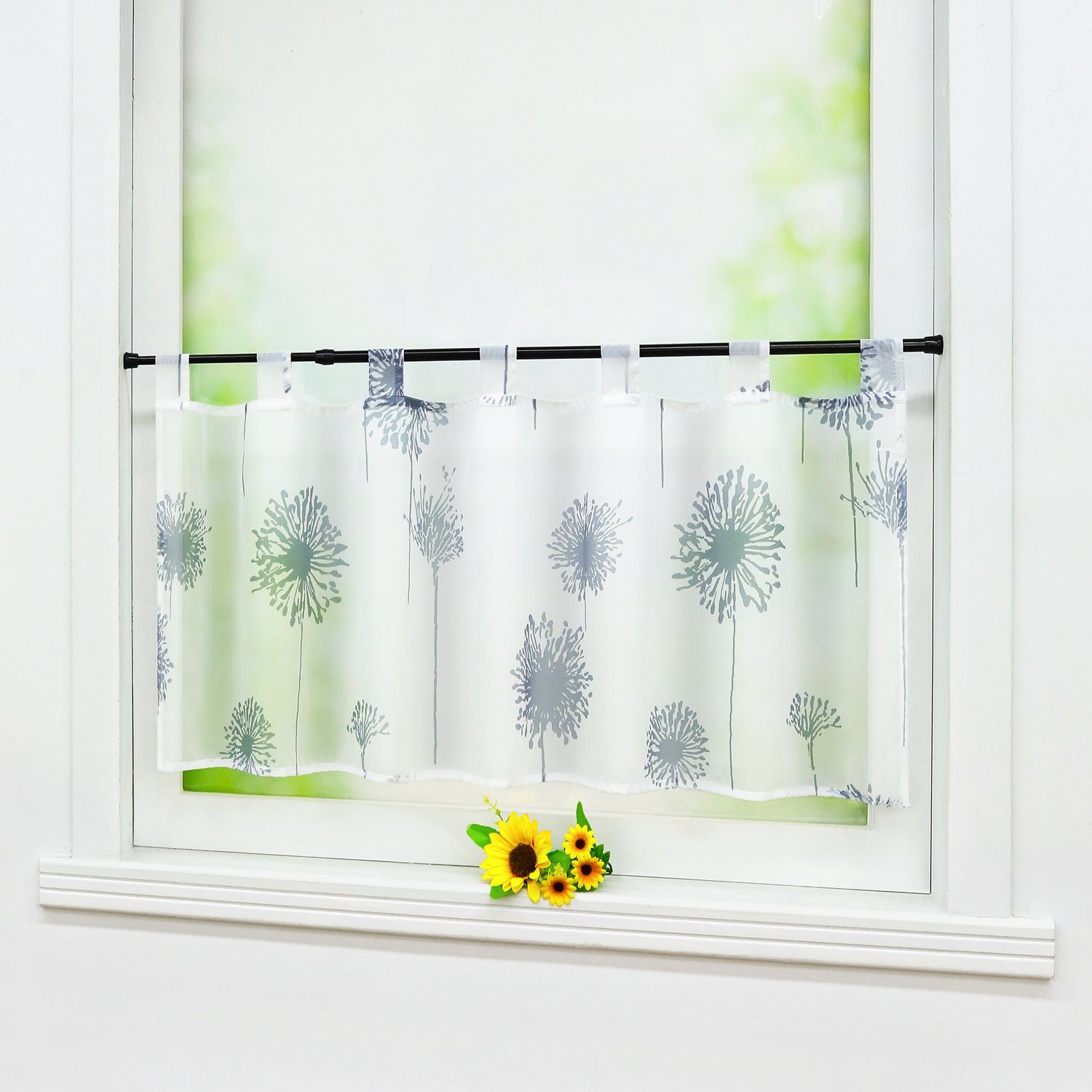 Joyswahl Scheibengardine (1 St), Schlaufen, transparent, Küche Kurzgardine günstig online kaufen