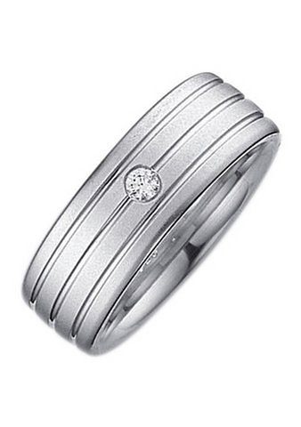 Firetti Trauring Schmuck Geschenk Hochzeit Ehering Trauring "LIEBE", Made in Germany - wahlweise mit oder ohne Zirkonia (synth)