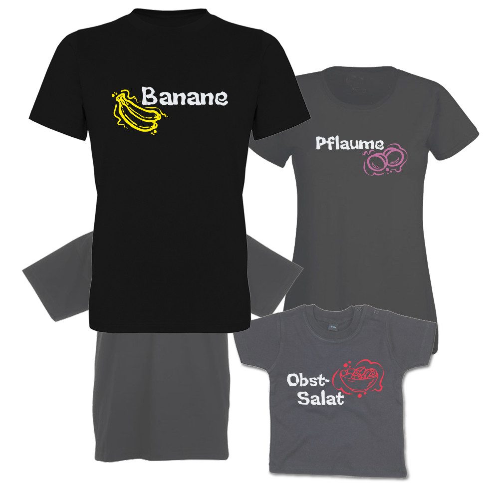 G-graphics T-Shirt Pflaume, Banane &amp; Obstsalat (Familienset ...