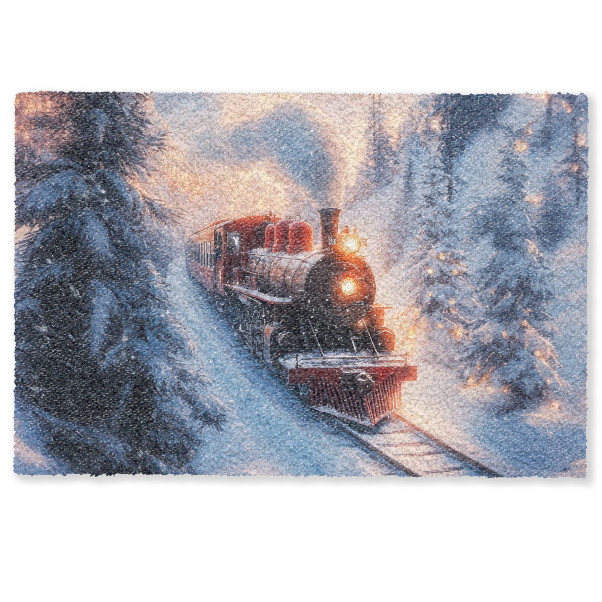 MuchoWow Fußmatte Weihnachtszug - Schnee - günstig online kaufen