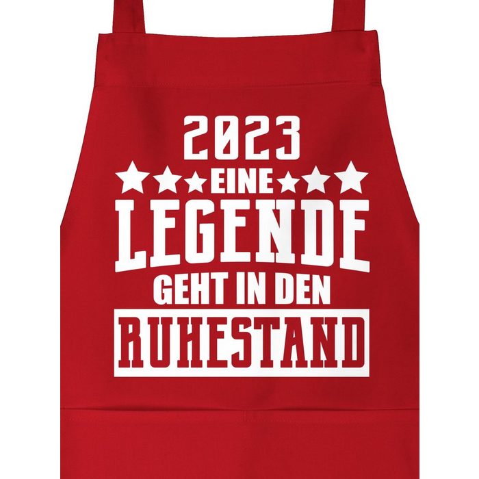 Shirtracer Kochschürze 2023 - Eine Legende geht in den Ruhestand (1-tlg) Rentner Küchen-Schürze zum Kochen