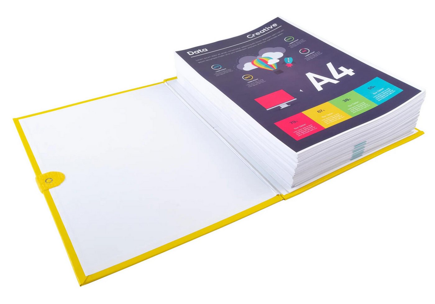 Thumbnail - EXACOMPTA Organisationsmappe 10x Mappe mit Gürtel mit Klettverschluss - 24x32cm - Gelb - 2649E, Mappen mit dehnbaren Rüc...