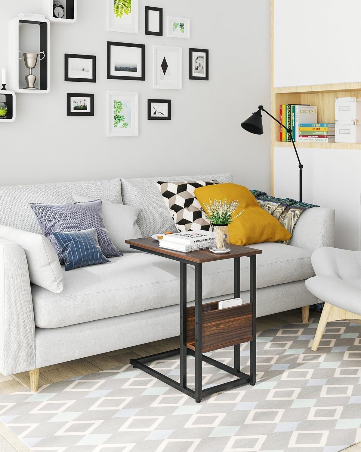 Woltu Beistelltisch (1-St), Kaffeetisch Couchtisch Sofatisch aus Metall MDF günstig online kaufen