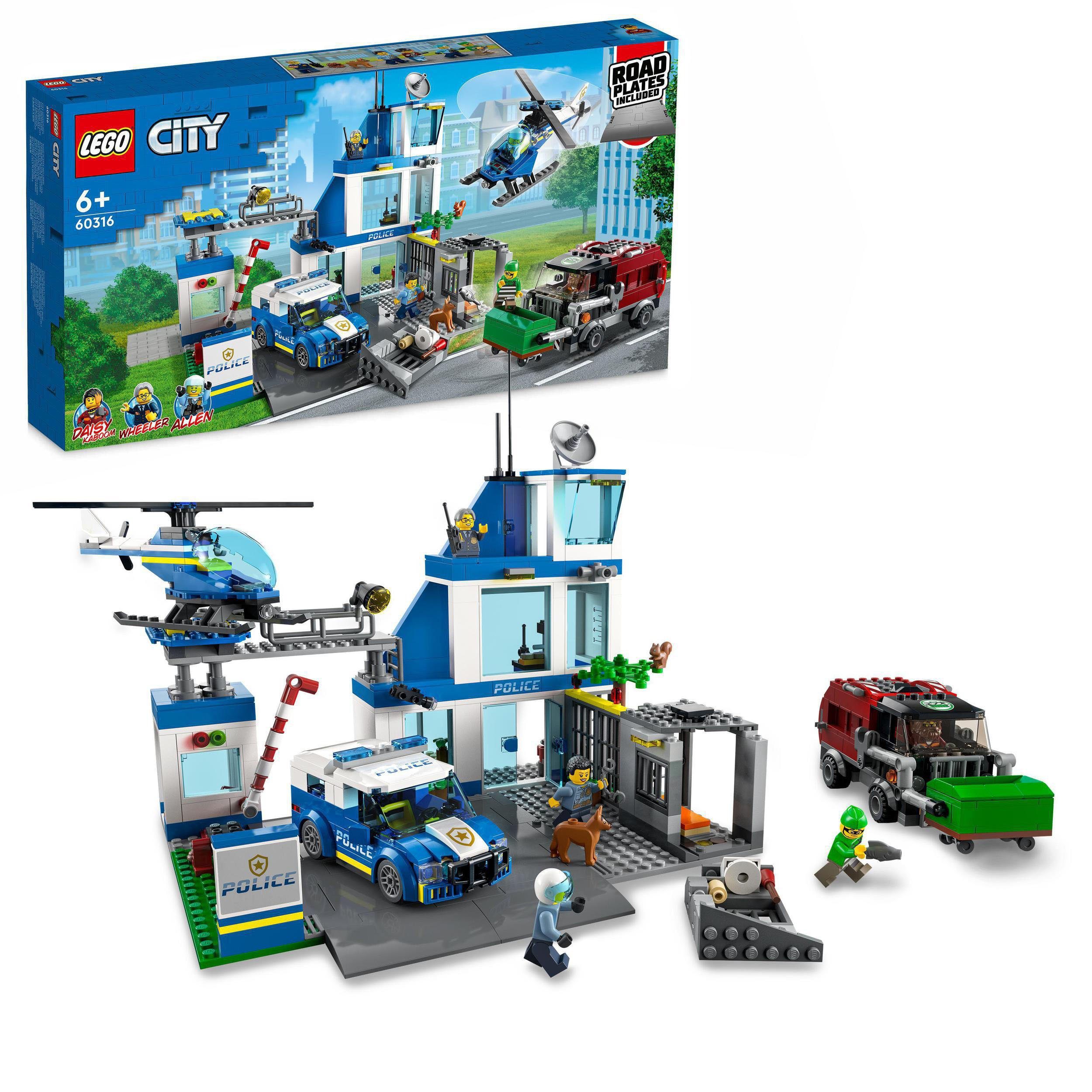 LEGO® Polizeistation (60316), LEGO® City Konstruktionsspielsteine, (668 St) günstig online kaufen