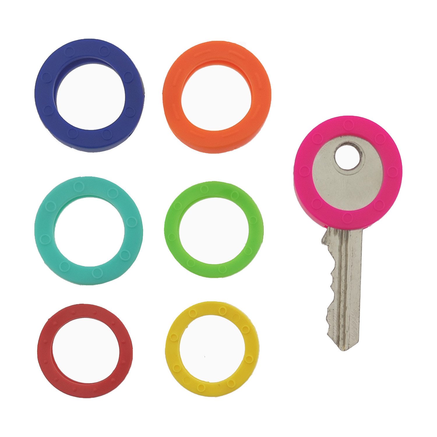 HundB Schlüsselanhänger Set Schlüssel Kennringe 7 Stück, bunt, Ø 24 mm 28 m günstig online kaufen