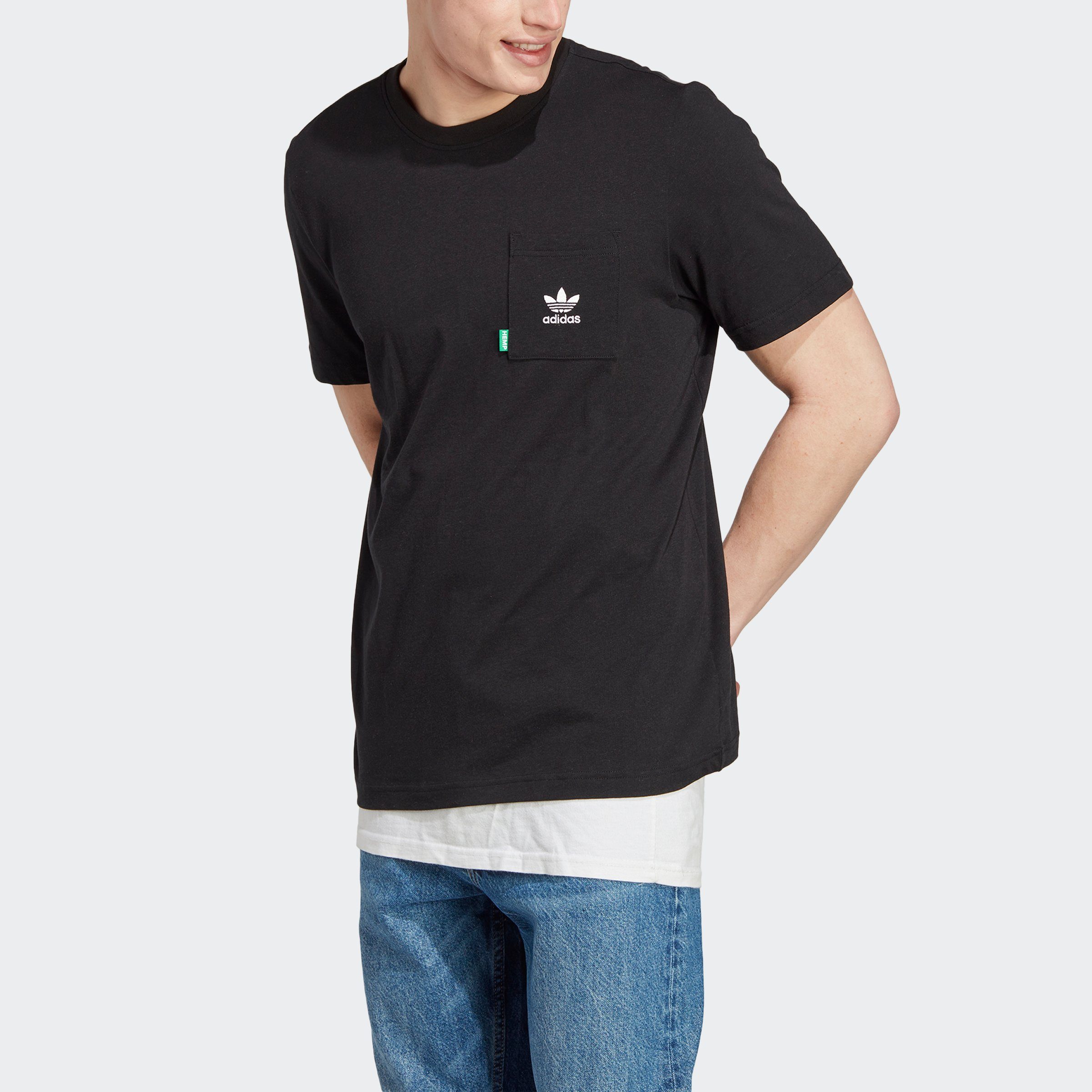 adidas Originals T-Shirt ESSENTIALS+ MADE WITH HEMP Black | Sport-T-Shirts