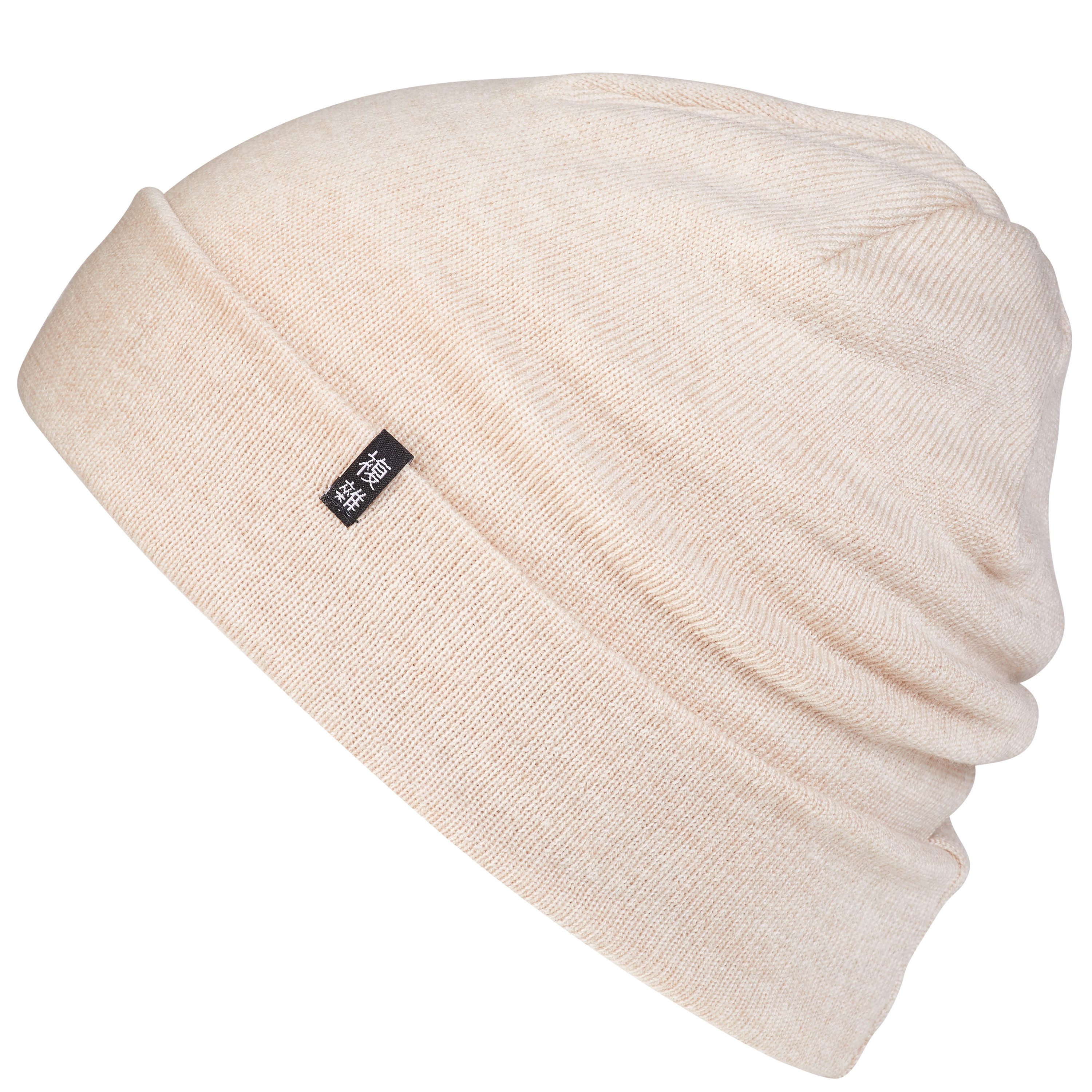 Enter the Complex Beanie Mütze, Damen und Herren 100% Merino Wolle, 2-Lagig gestrickt