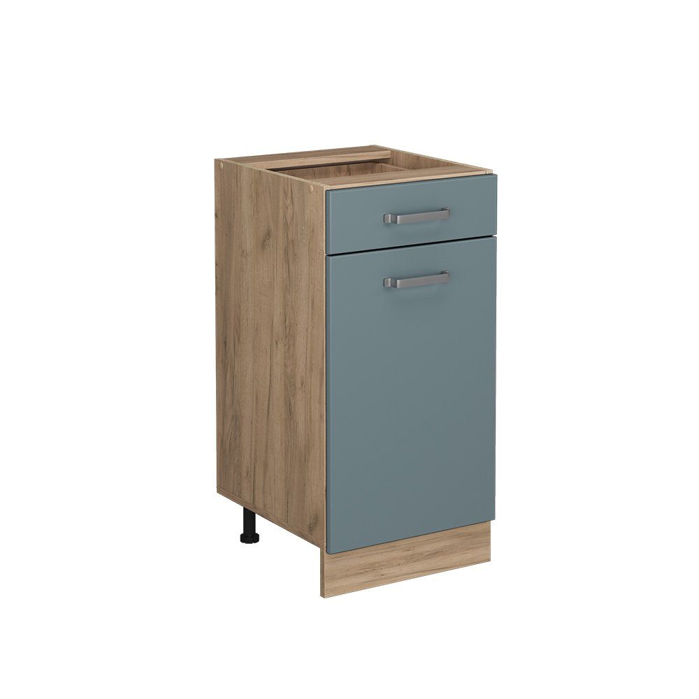 Vicco Unterschrank R-Line, Blau-Grau/Goldkraft Eiche, 40 günstig online kaufen