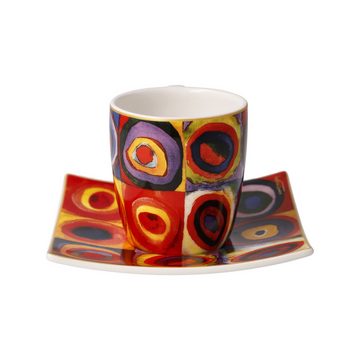 Goebel Espressotasse Wassily Kandinsky-Quadrate, Porzellan, 2-teilig