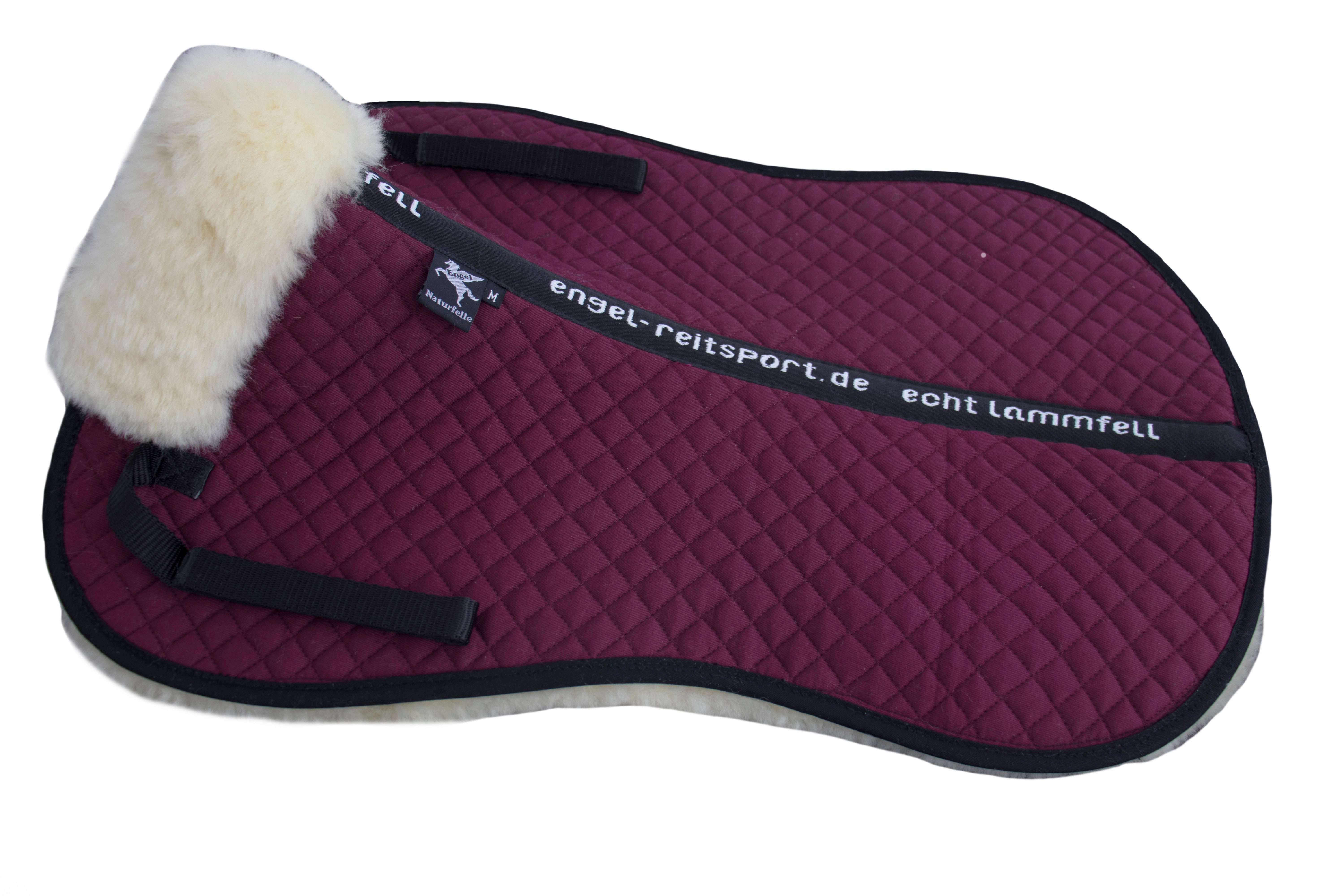 Engel Reitsport Sattelpad Sattelkissen Sattelpad SAKIS1 Lammfell & Baumwollsteppstoff Fellkranz