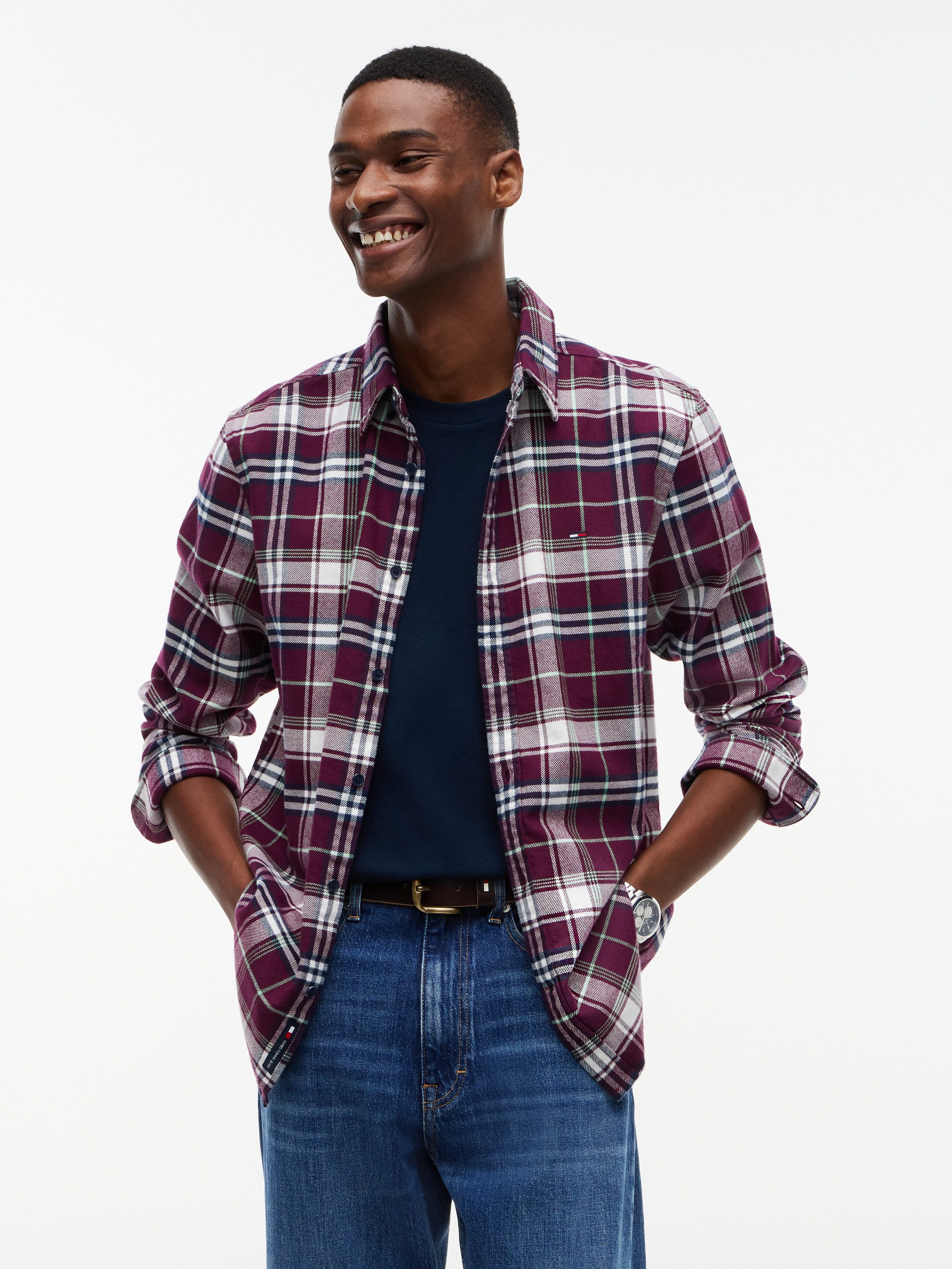 Tommy Jeans Flanellhemd REGULAR FLANNEL CHECK SHIRT Regular fit mit Karomuster