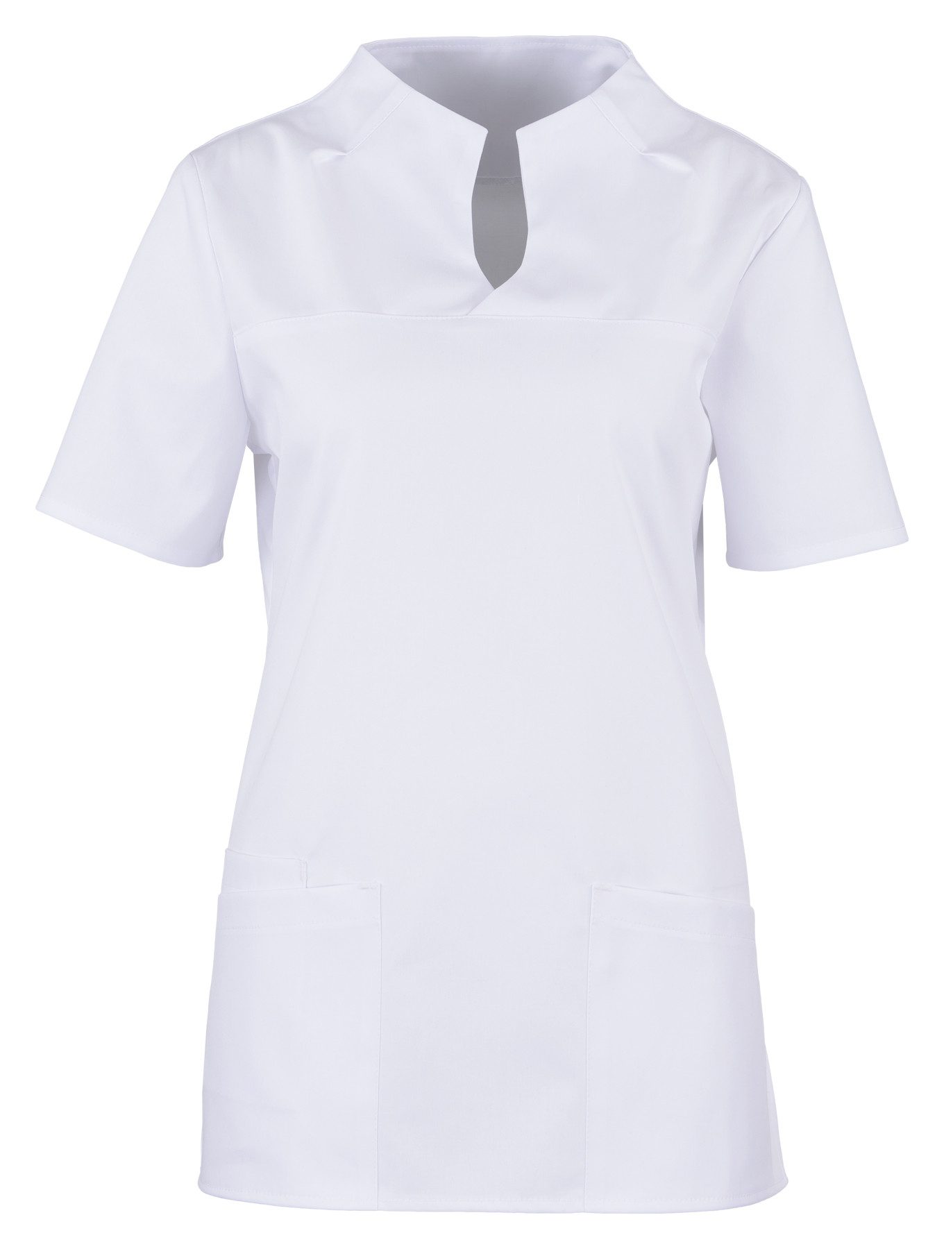 BEB Schlupfbluse beb MEDIZIN/PFLEGE Damen KASACK Kurzarm Polyestermix Weiß