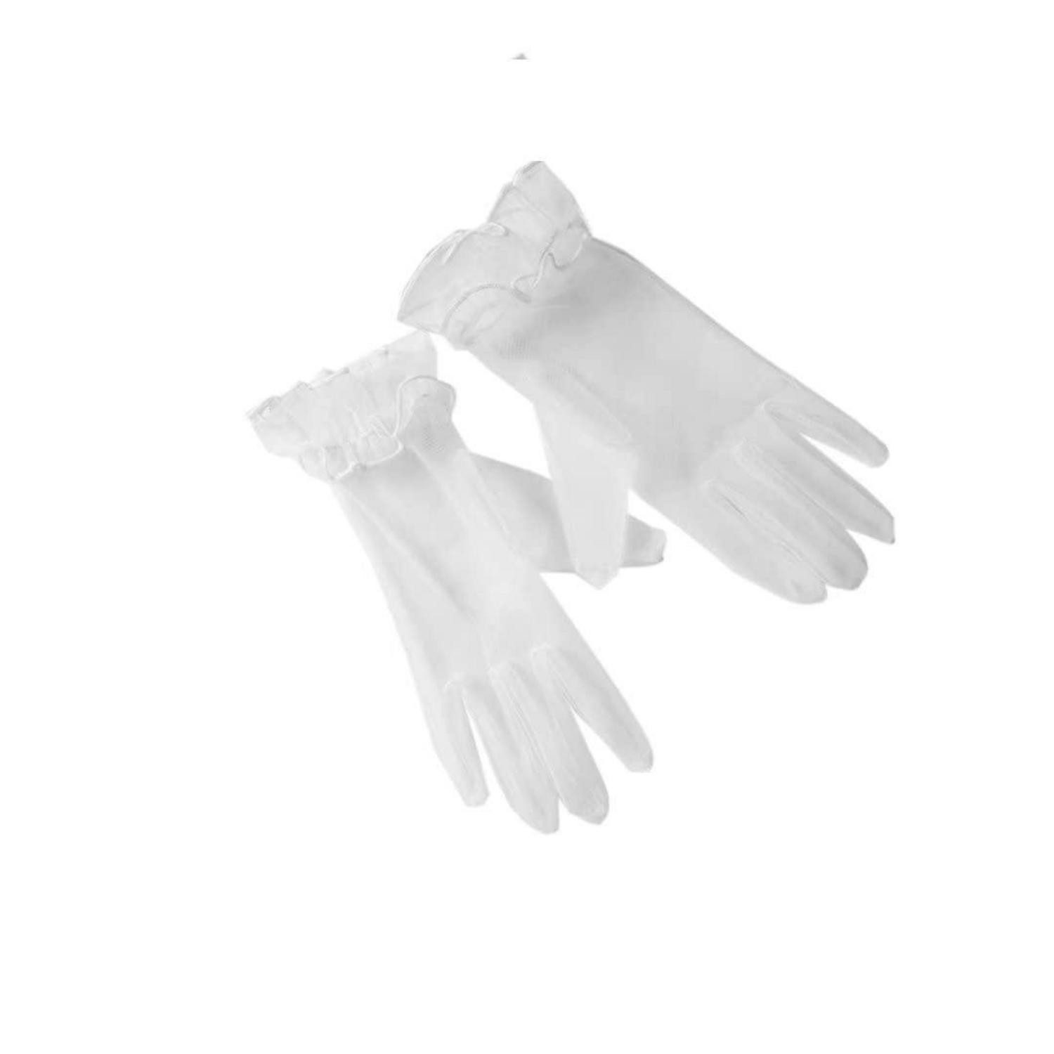 LuxusKollektion Abendhandschuhe Tüllhandschuhe kurz Hochzeit Elegant (1-St)