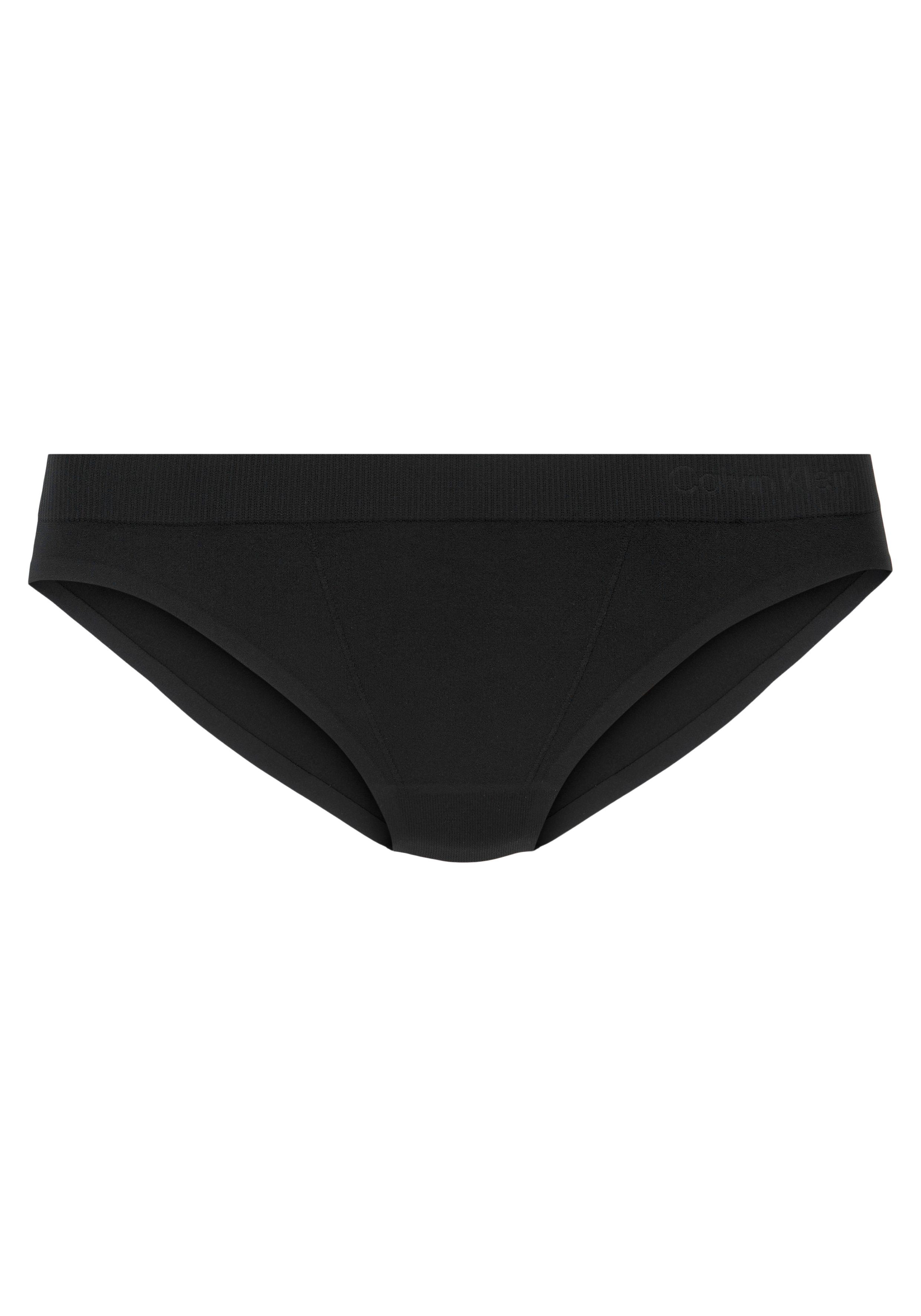 Calvin Klein mit BIKINI Underwear schwarz Bikinislip feinem Rippbund