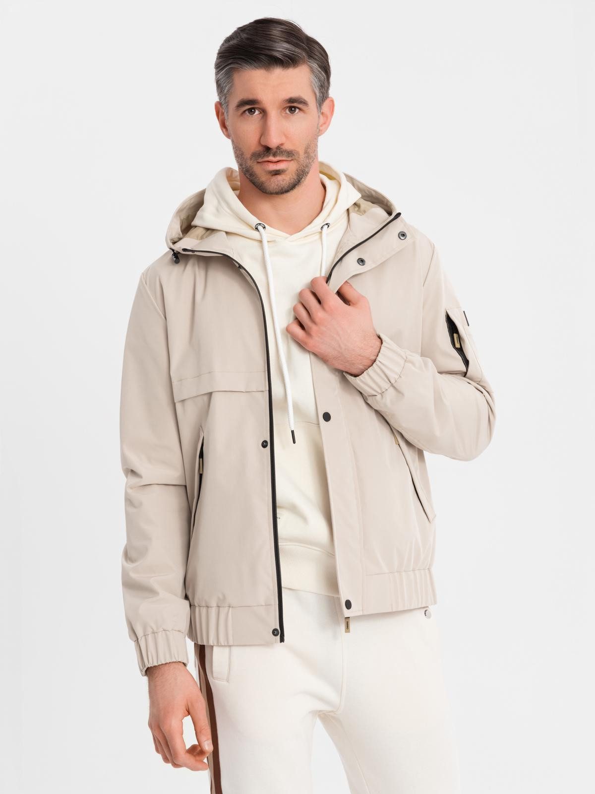 OMBRE Allwetterjacke Herren-Übergangsjacke mit Kapuze günstig online kaufen