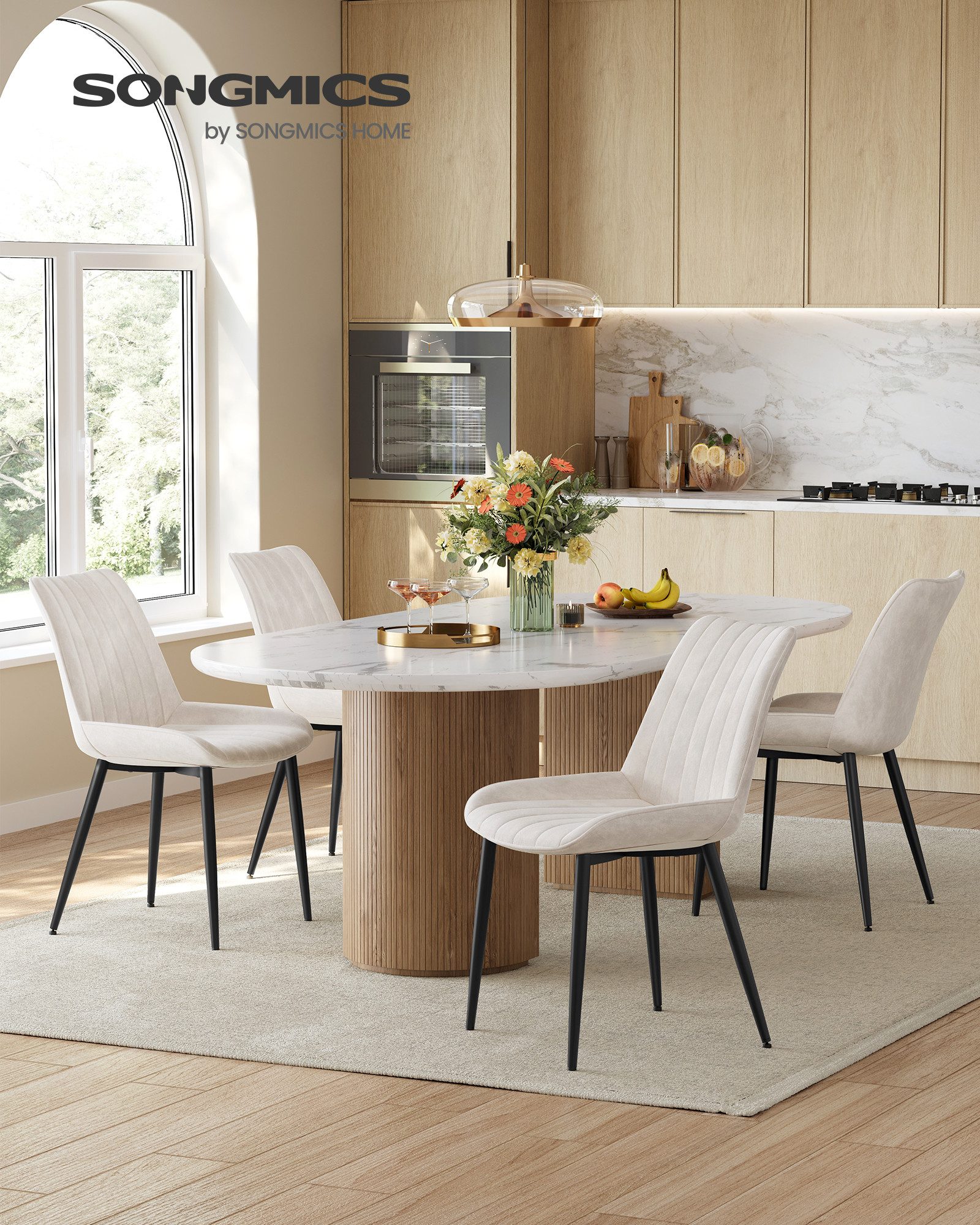 SONGMICS Esszimmerstuhl Stuhlset – Polsterstühle, Moderner Küchenstuhl. Sam günstig online kaufen