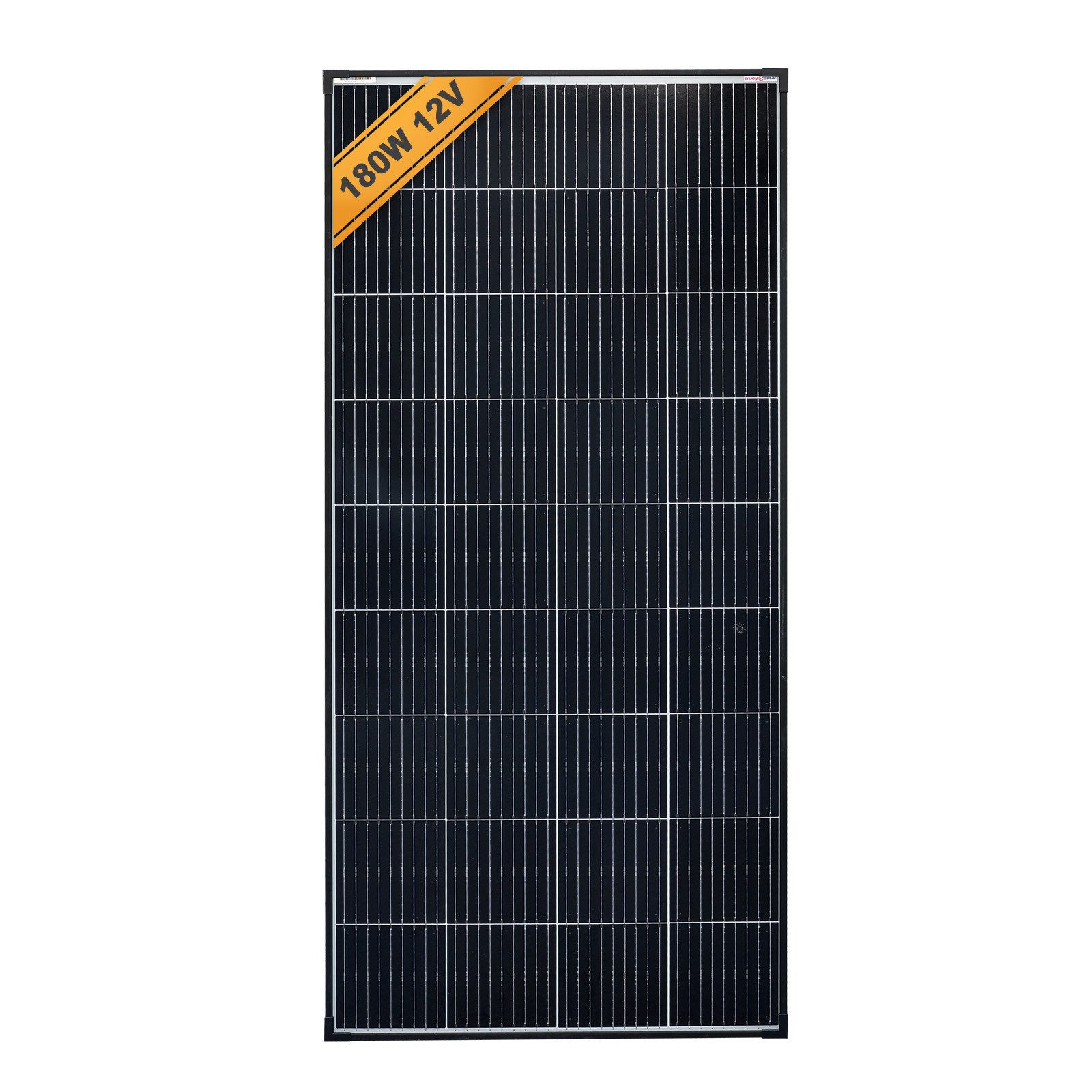 enjoy solar Solarmodul Schwarze Rahmen Monokristallin PERC-Zellen 150W- 200W 12V, Monokristalline PERC, (Leistungsgarantie bis 10 Jahren mit 90% und bis 25 Jahren mit 80), PERC Zellen, 9-Busbars Monokristalline