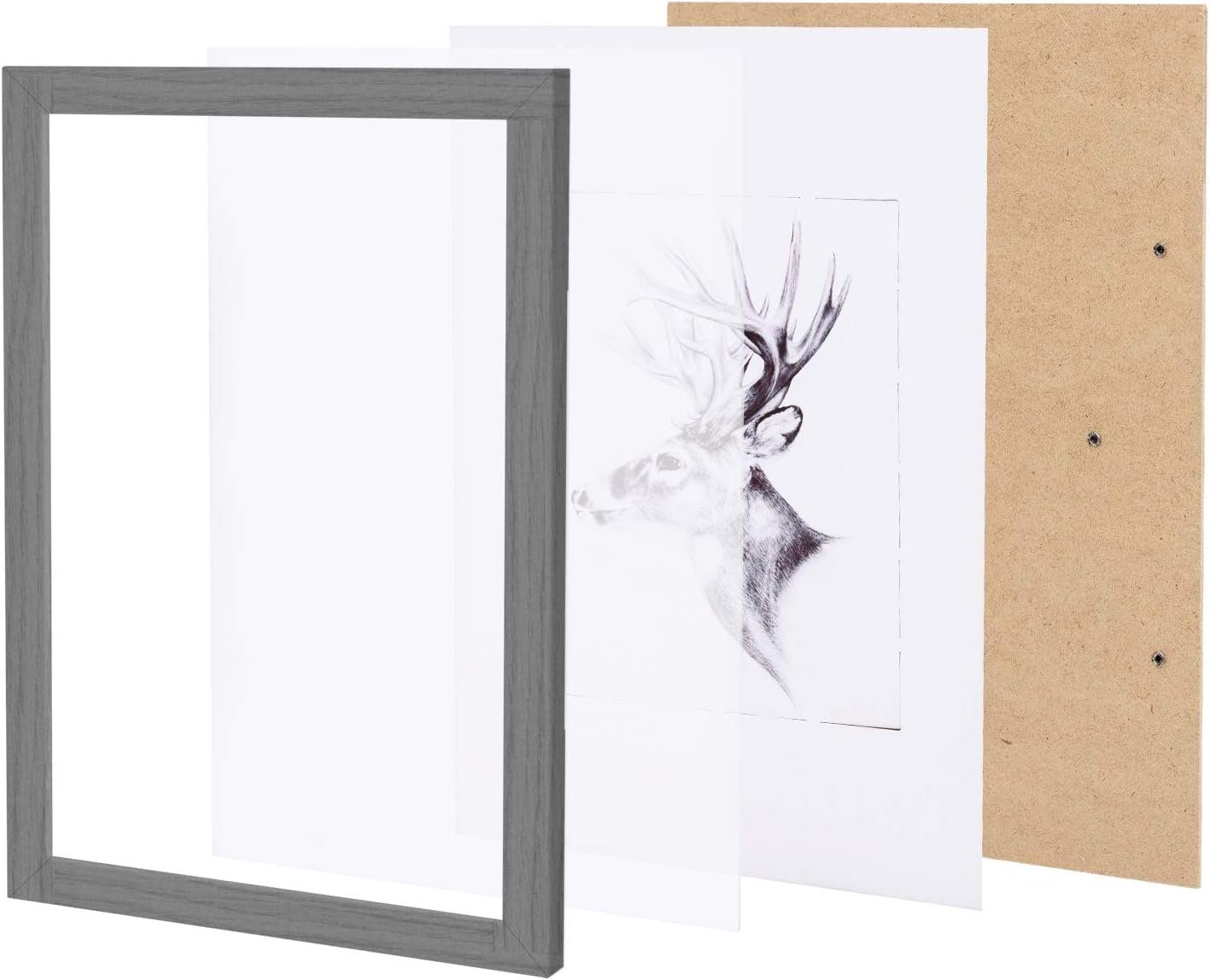 10x15 Woltu Rahnmen, St), Weiß Foto bis Bilderrahmen aus Holzwerkstoff (5 30x45 cm