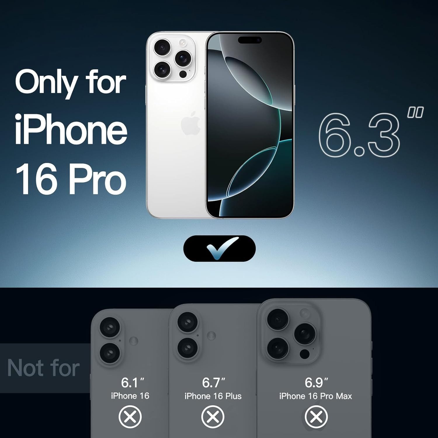 Forrlite Handyhülle Hülle für iPhone 16 Pro 6,3 Zoll, Anti-Kratzer Transparent Rückseite, Stoßfeste dünne Silikon hülle,Kameraschutz,TPU Handyhülle-Durchsichtig – Bild 2 von 5