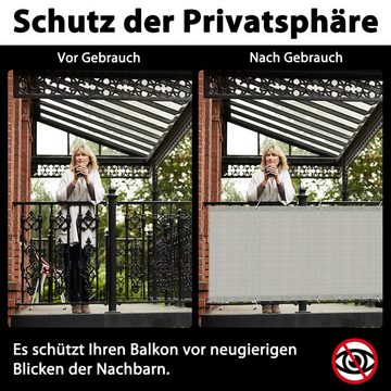 UISEBRT Balkonsichtschutz Balkon Sichtschutz Balkonbespannung HDPE