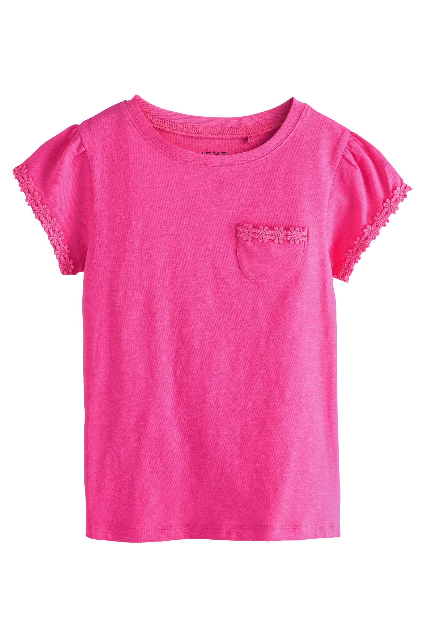 T-Shirt T-Shirt mit Blümchentasche