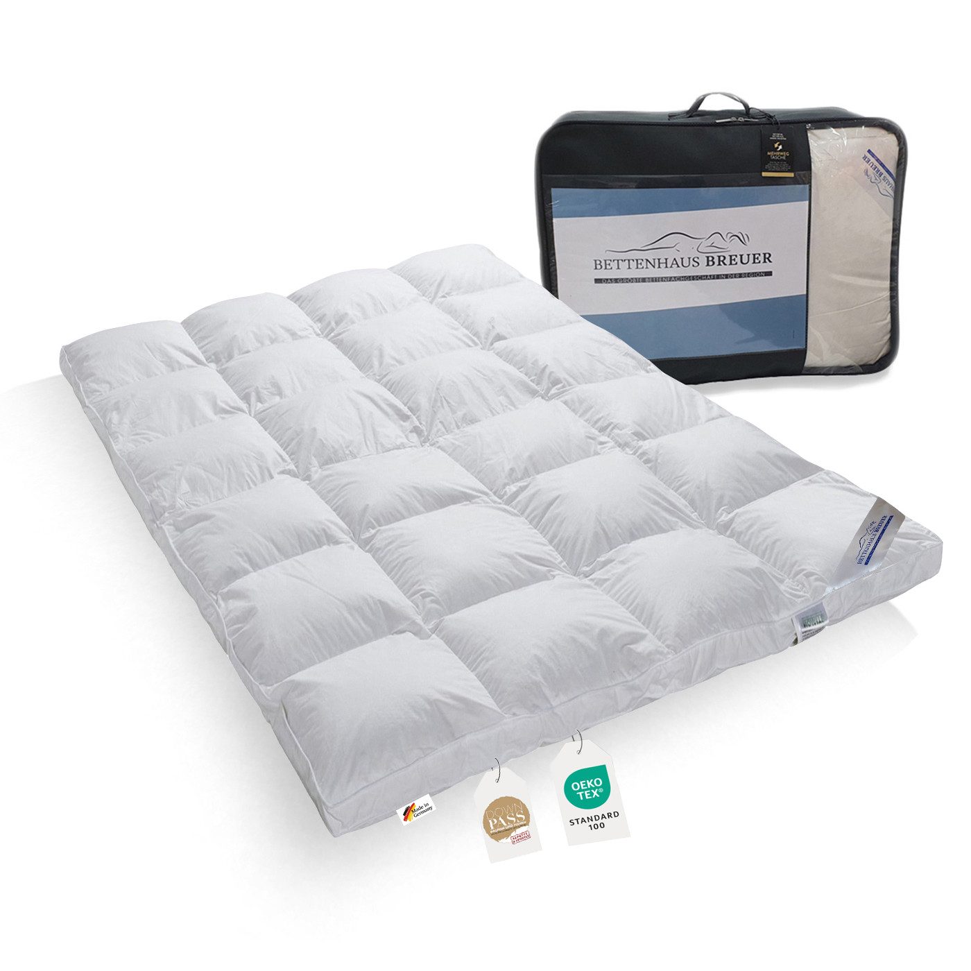 SPESSARTTRAUM Daunenbettdecke Super warme 100% Winter Hochsteg Daunendecke günstig online kaufen