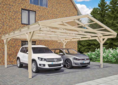 Skanholz Doppelcarport Westerwald, BxT: 570x648 cm, 220 cm Einfahrtshöhe