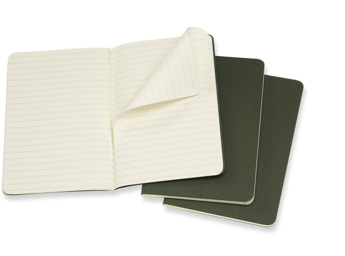 Thumbnail - MOLESKINE Notizbuch Notizheft Cahier Pocket A6 liniert Kartoneinband VE=3 Stück myrtengrün