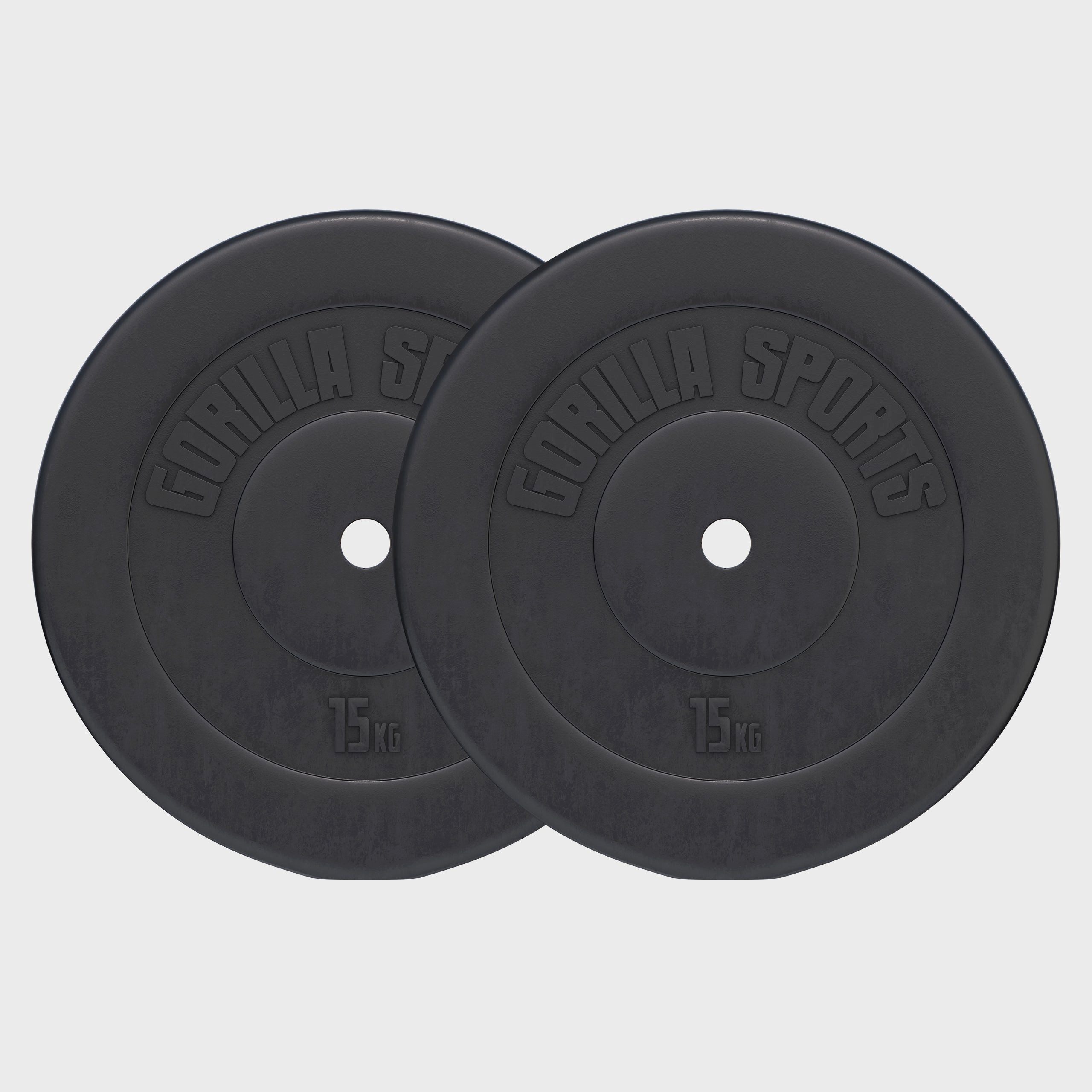 GORILLA SPORTS Hantelscheibe Hantelscheibe 30/31 mm Kunststoff 1,25-15 KG, 30 kg