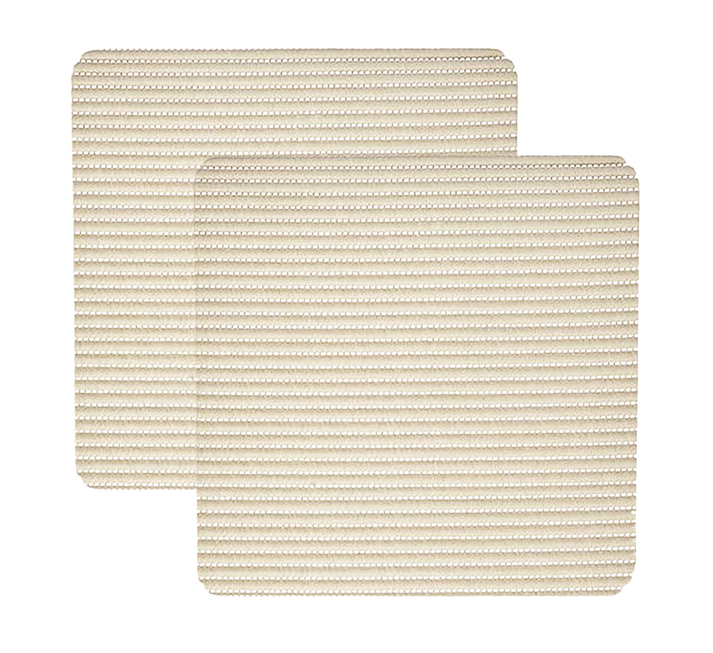 KINVARA Abtropfmatte 2X ABTROPFMATTE 32x32cm Gläsermatte Gläserabtropfmatte 39 (Creme), rutschfest Antirutschmatte Trockenmatte Topfmatte Abtropfgestell Matte