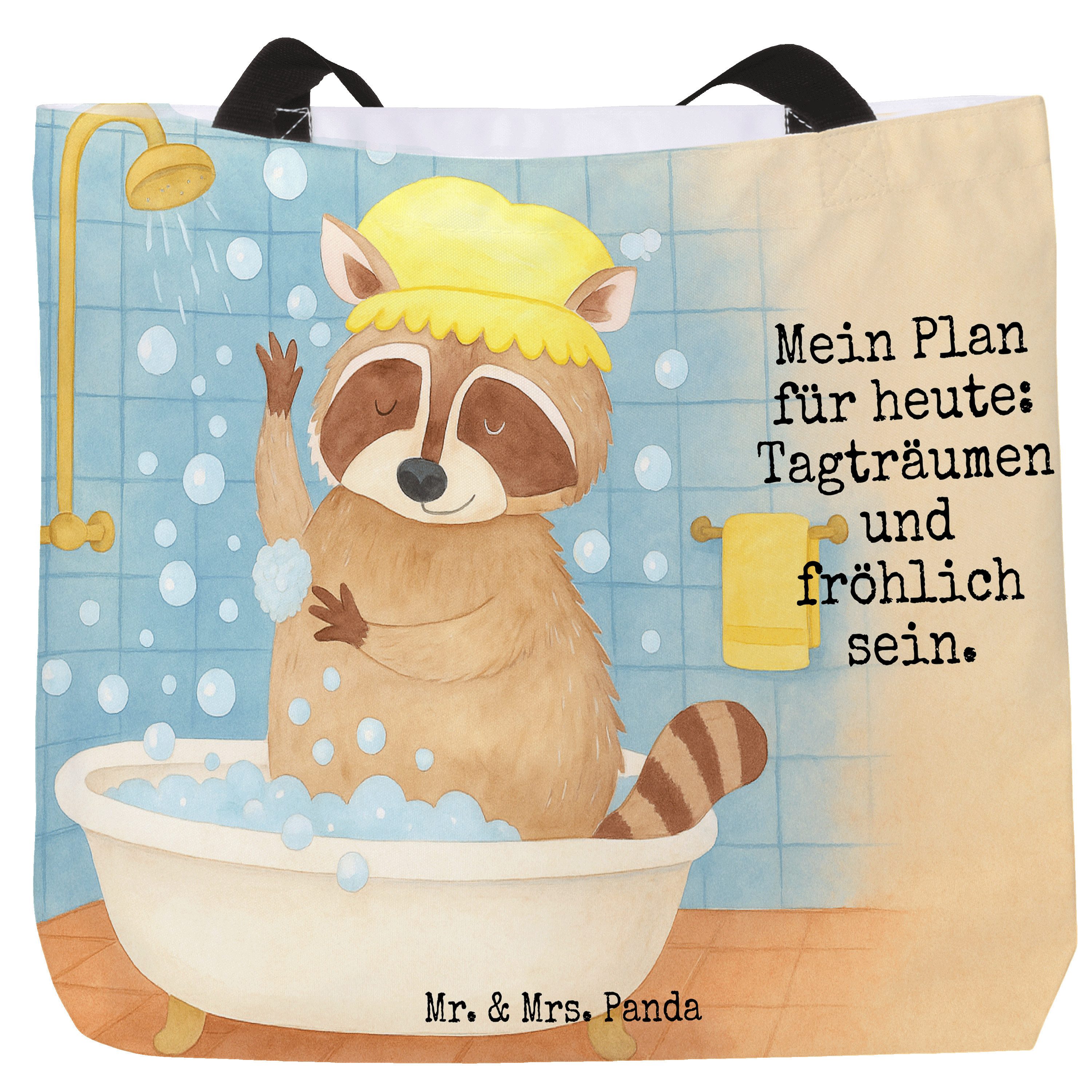 Shopper Waschbär Design, Tote Bag, Weiß, Tragetasche, Tagträumen, Tasche, Str