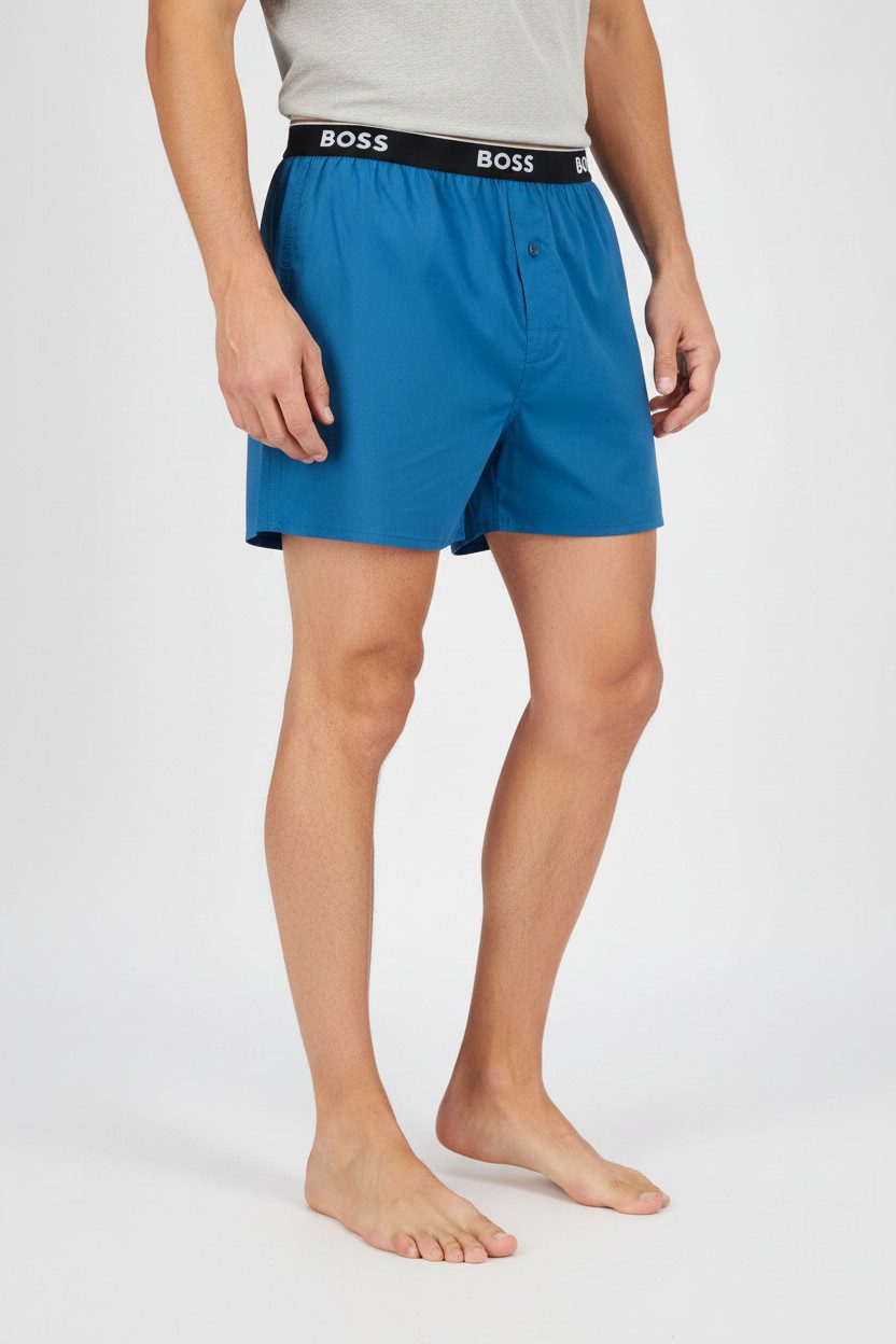 BOSS Pyjamashorts (2-tlg) aus Baumwolle, elastischer Bund