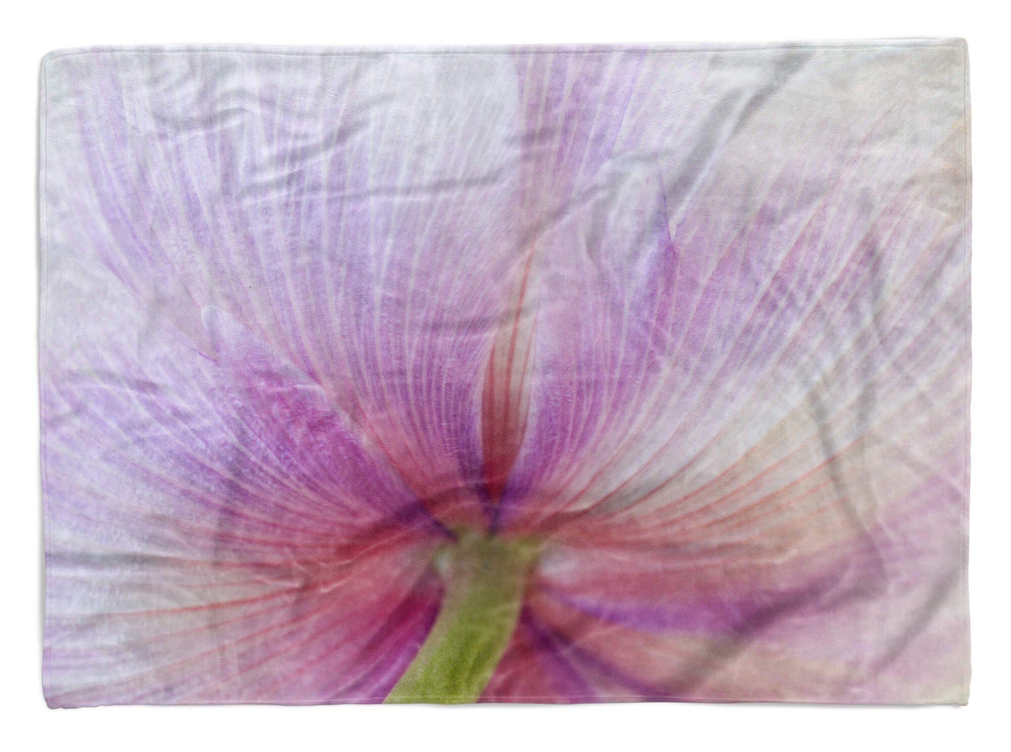 Sinus Art Handtücher Handtuch Strandhandtuch Saunatuch Kuscheldecke mit Fotomotiv Tulpe Blume Blüte, Baumwolle-Polyester-Mix (1-St), Handtuch | Saunahandtücher