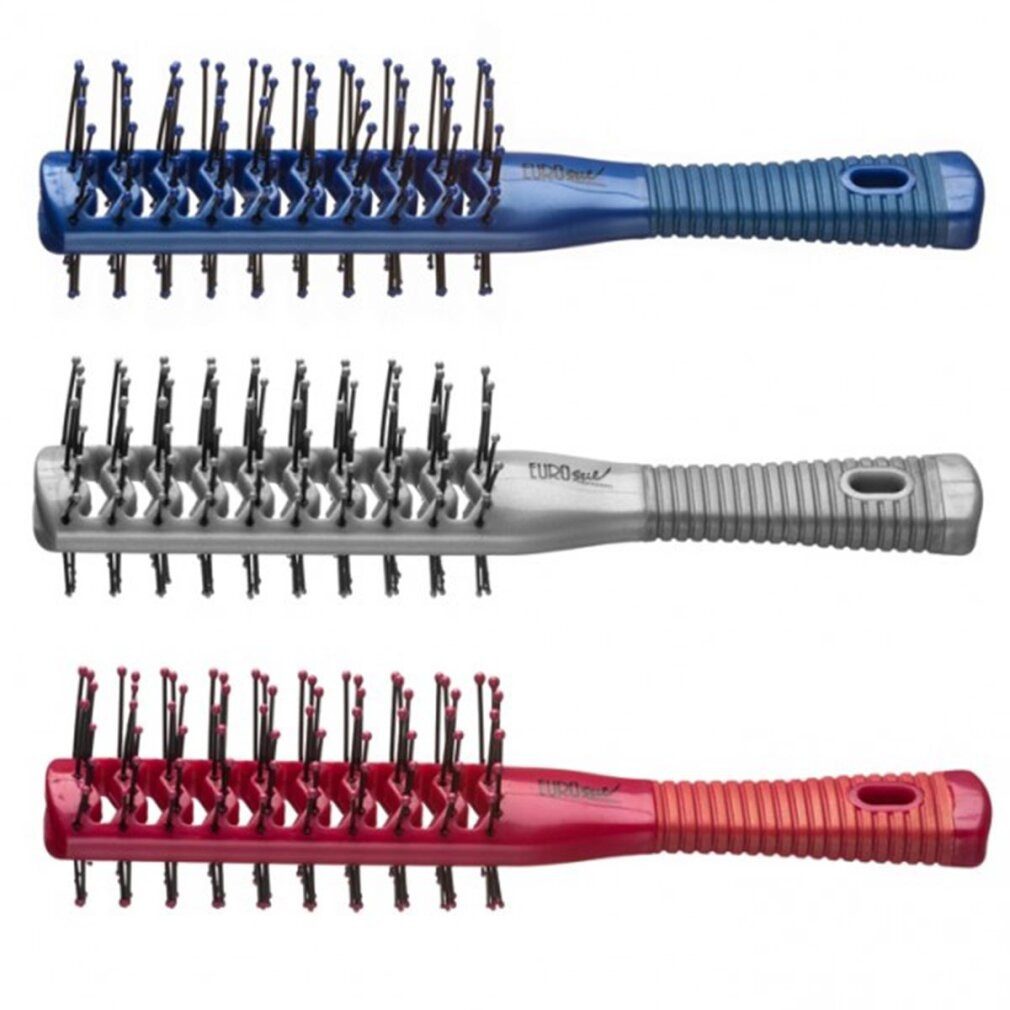 Haarbürste Skelettbürste mit Doppelgriff Bicolor Rubber Tunel Colors 1Un