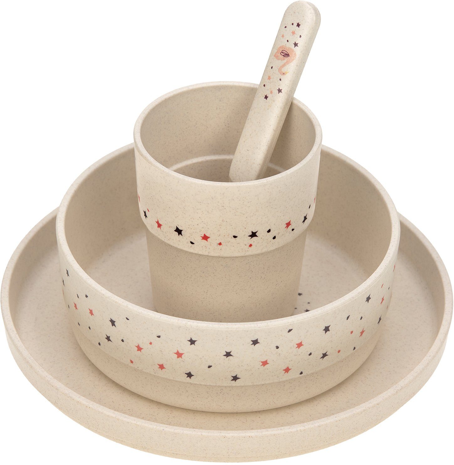 LÄSSIG Kindergeschirr-Set Little Water, Swan (4-tlg), 1 Personen, Polypropylen, Zellulose