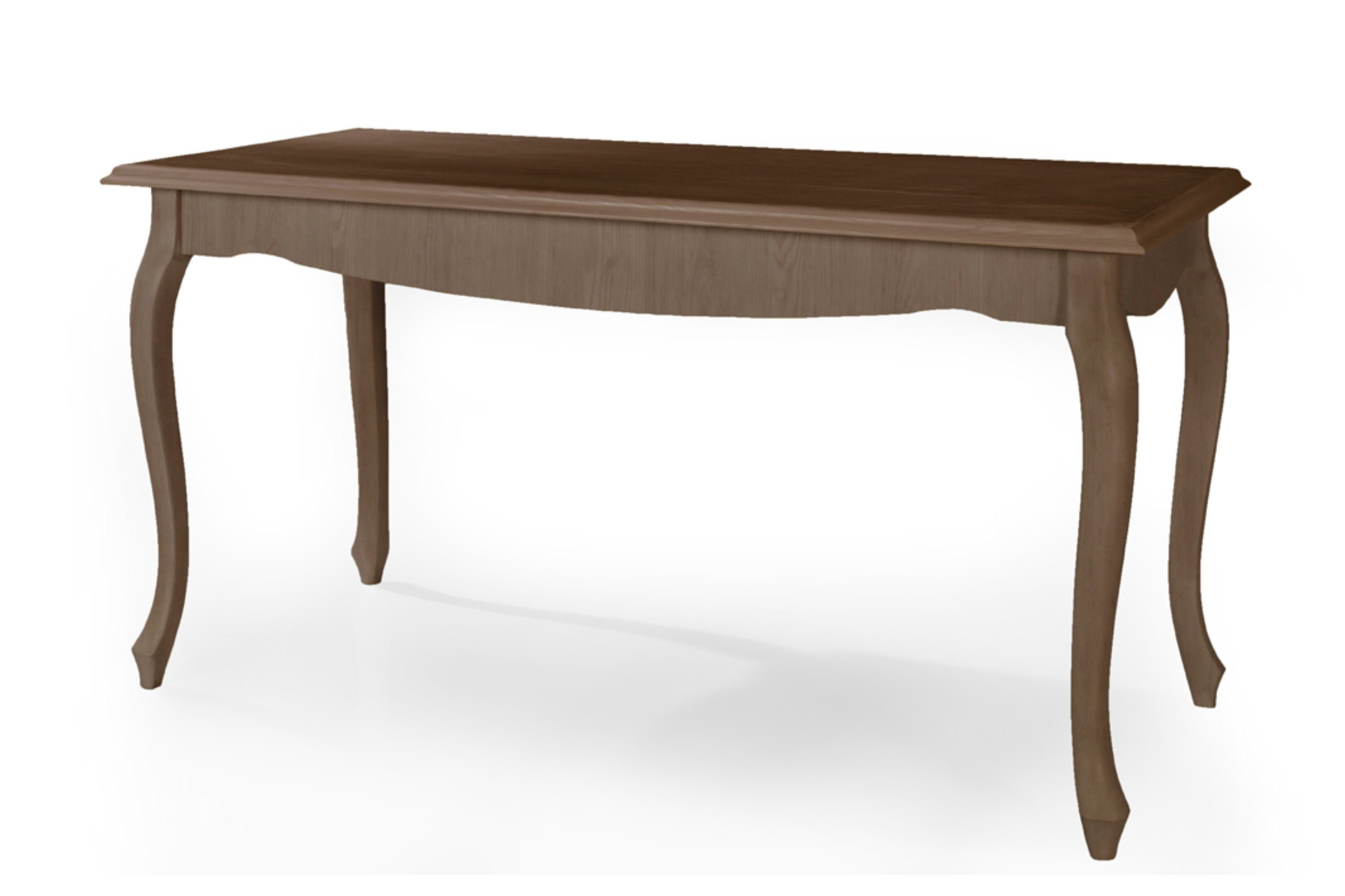 KONSIMO® Esstisch BRITON Wohnzimmertisch, geschnitzte Füße, zeitloses Design, Holztextur