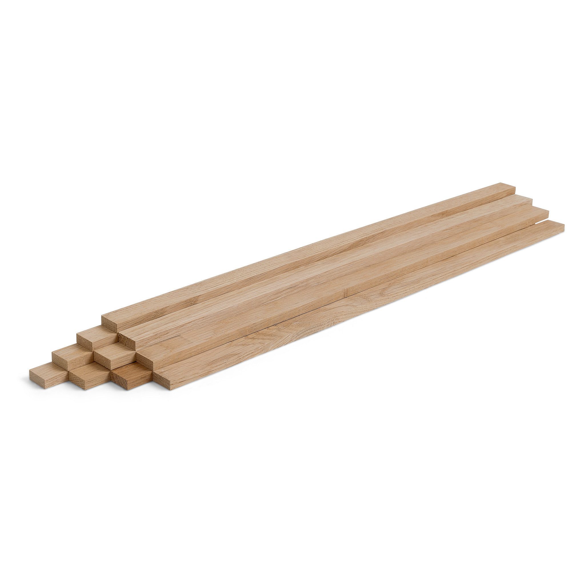 Woodsellers Kantholz 10er-Set Holzleisten - Eiche gehobelt - 8 x 20 x 500 mm, (10 Packung 10-tlg), Woodsellers - 10er-Set Holzleiste - Eiche gehobelt - 8x20x500 mm