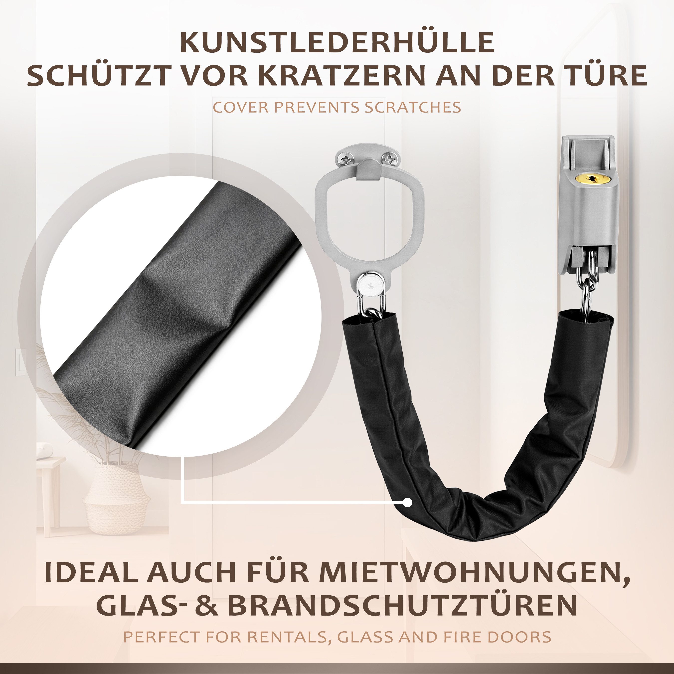 ONVAYA Türkette ONVAYA® Tür Kettenschloss aus gehärtetem Stahl