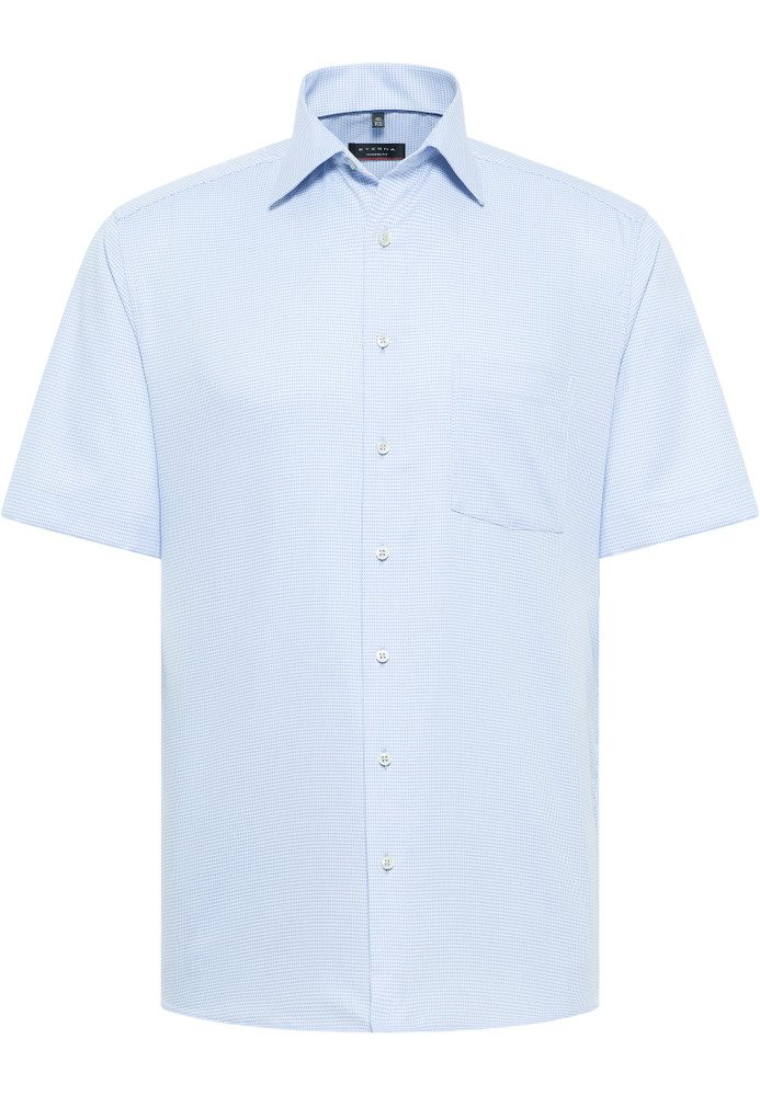 Klassische Bluse ETERNA MODERN FIT Kurzarm Hemd himmelblau panama 8038-11-C19P