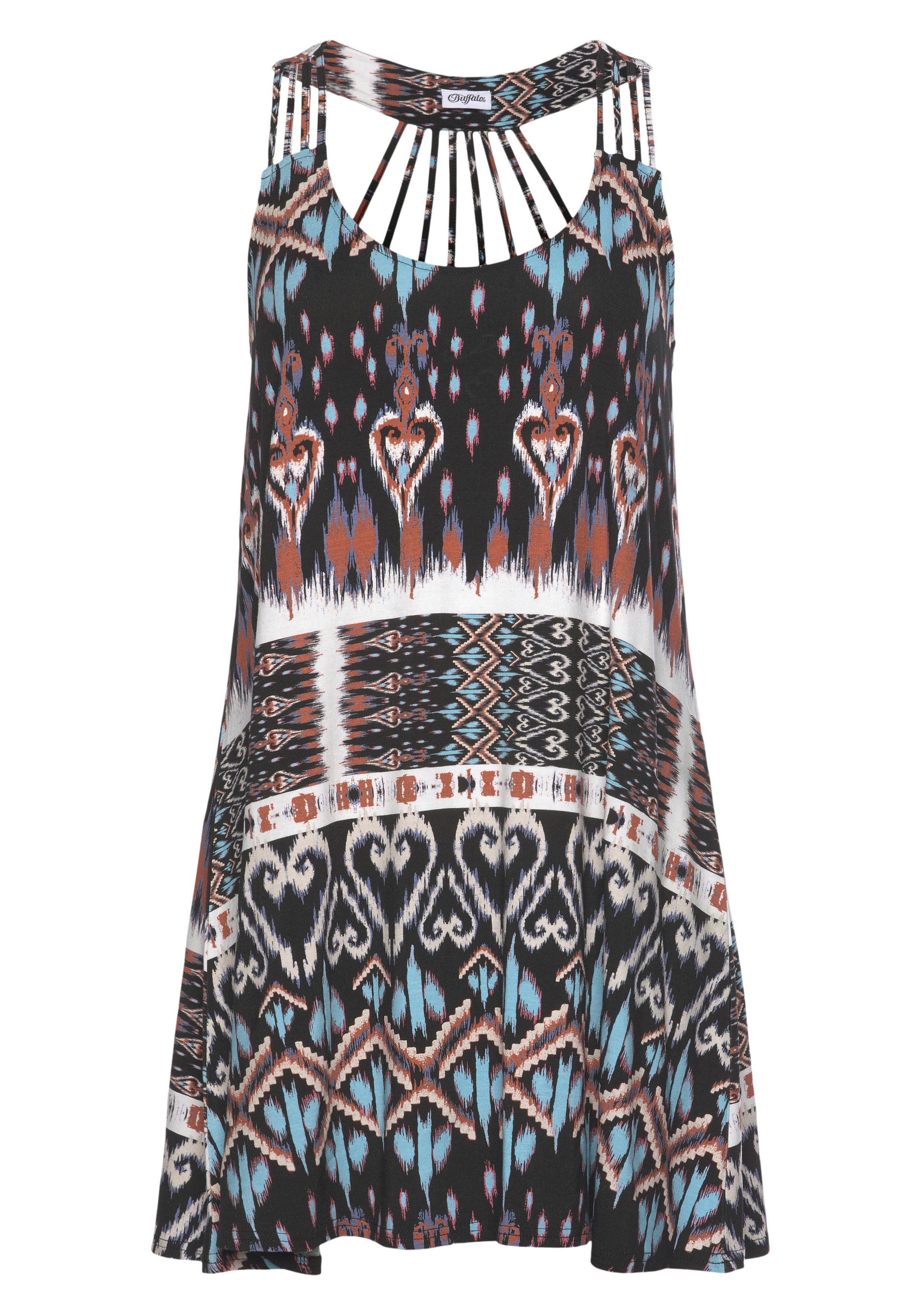 Buffalo Strandkleid, mit besonderem Trägerdesign und Ethnoprint, Minikleid, günstig online kaufen
