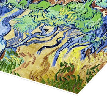 Posterlounge Poster Vincent van Gogh, Baumwurzeln und Baumstämme, Wohnzimmer Malerei