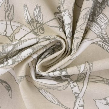 Prestigious Textiles Stoff Panama Dekostoff Baumwollstoff Linley Linen Blumenranken beige 140cm, pflegeleicht