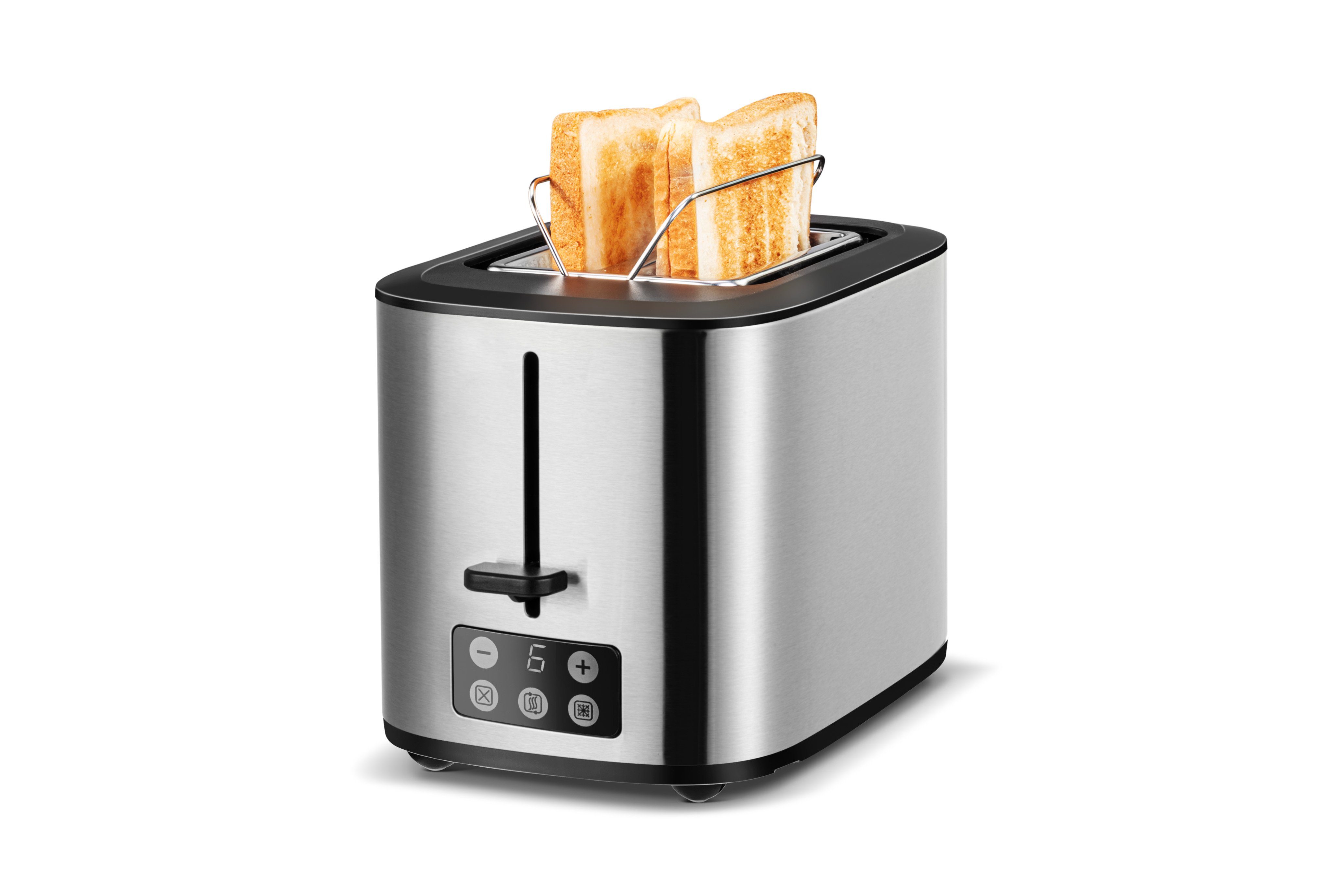 Linsar Toaster 6 Bräunungsstufen, Krümelschublade, integrierter  Brötchenaufsatz
