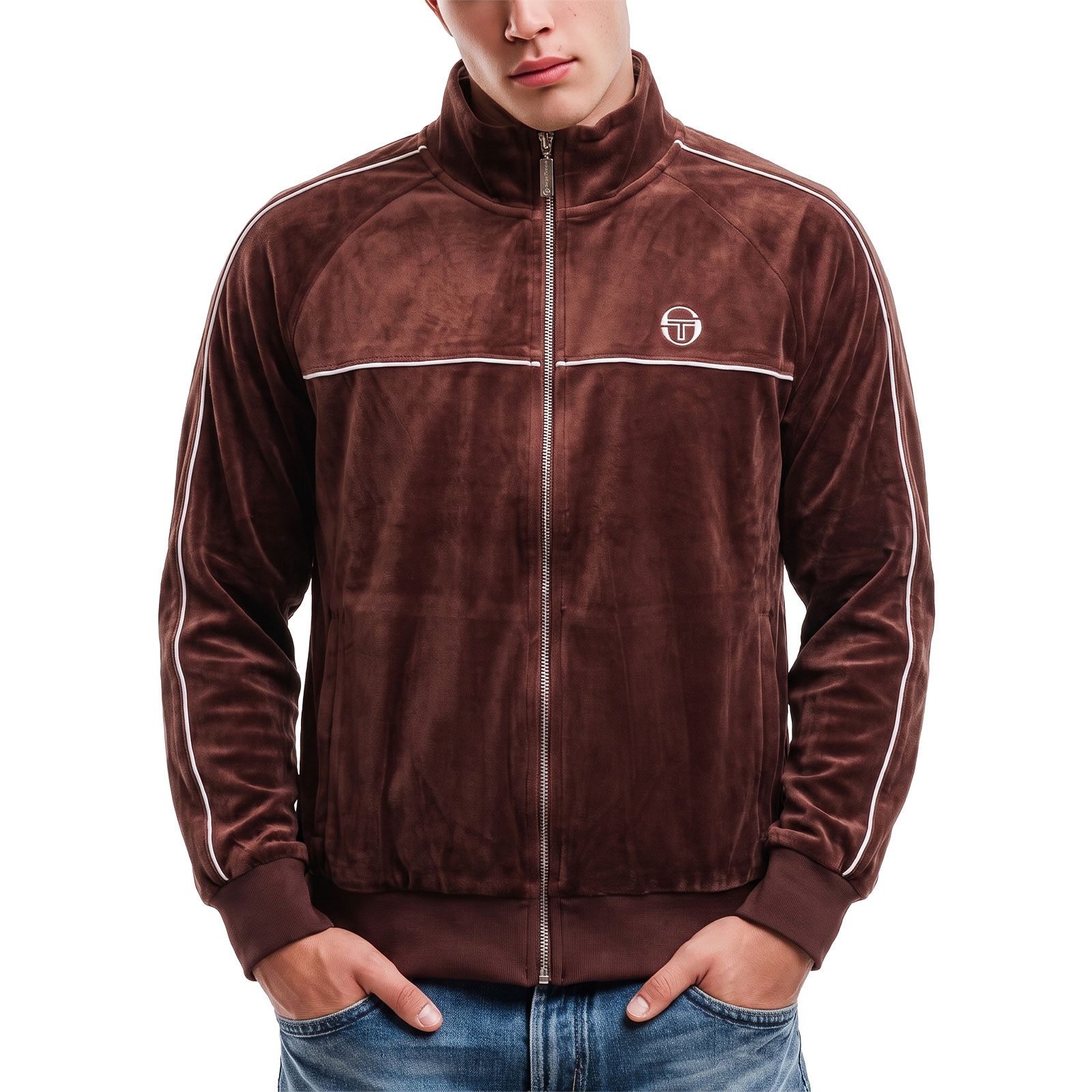 Sergio Tacchini Trainingsanzug Trainingsanzug Sergio Tacchini Lioni (2-tlg., Trainingsjacke und Trainingshose), Weiße Kontraststreifen