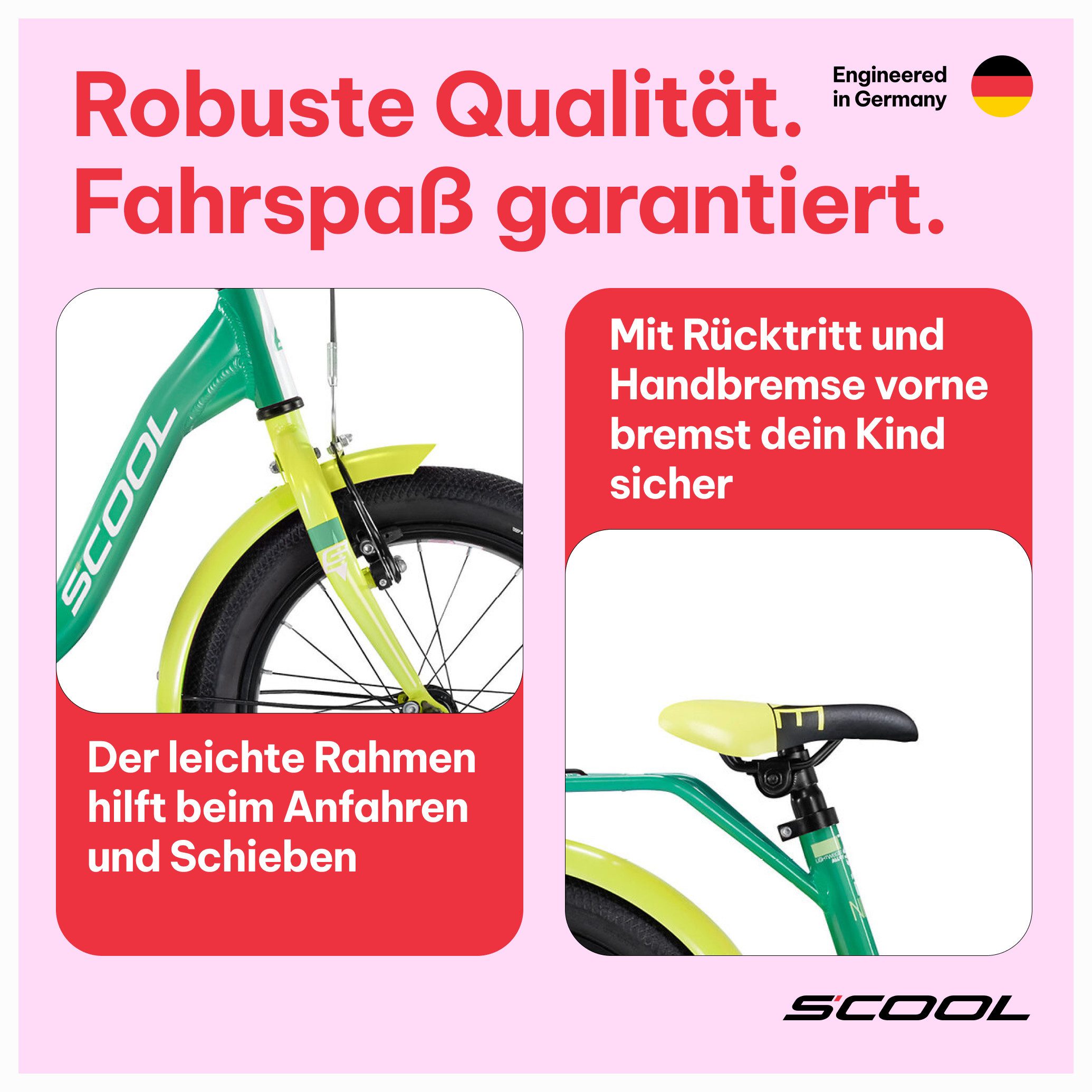 S’COOL Kinderfahrrad niXe 1-Gang, 12 / 16 / 18 Zoll